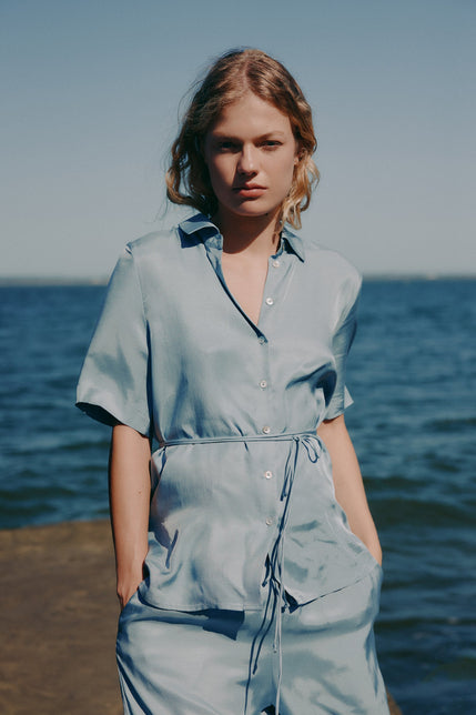 Lawton Tencel Shirt Frost 