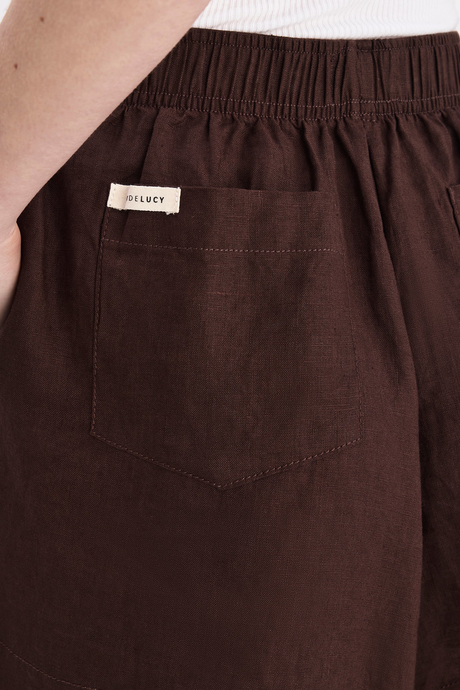 Lounge Linen Pant Chocolate 