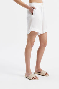 Nude Lucy Lounge Heritage Linen Short in White