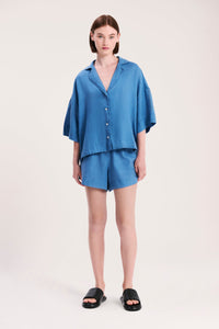 Nude Lucy Lounge Linen Short in Storm