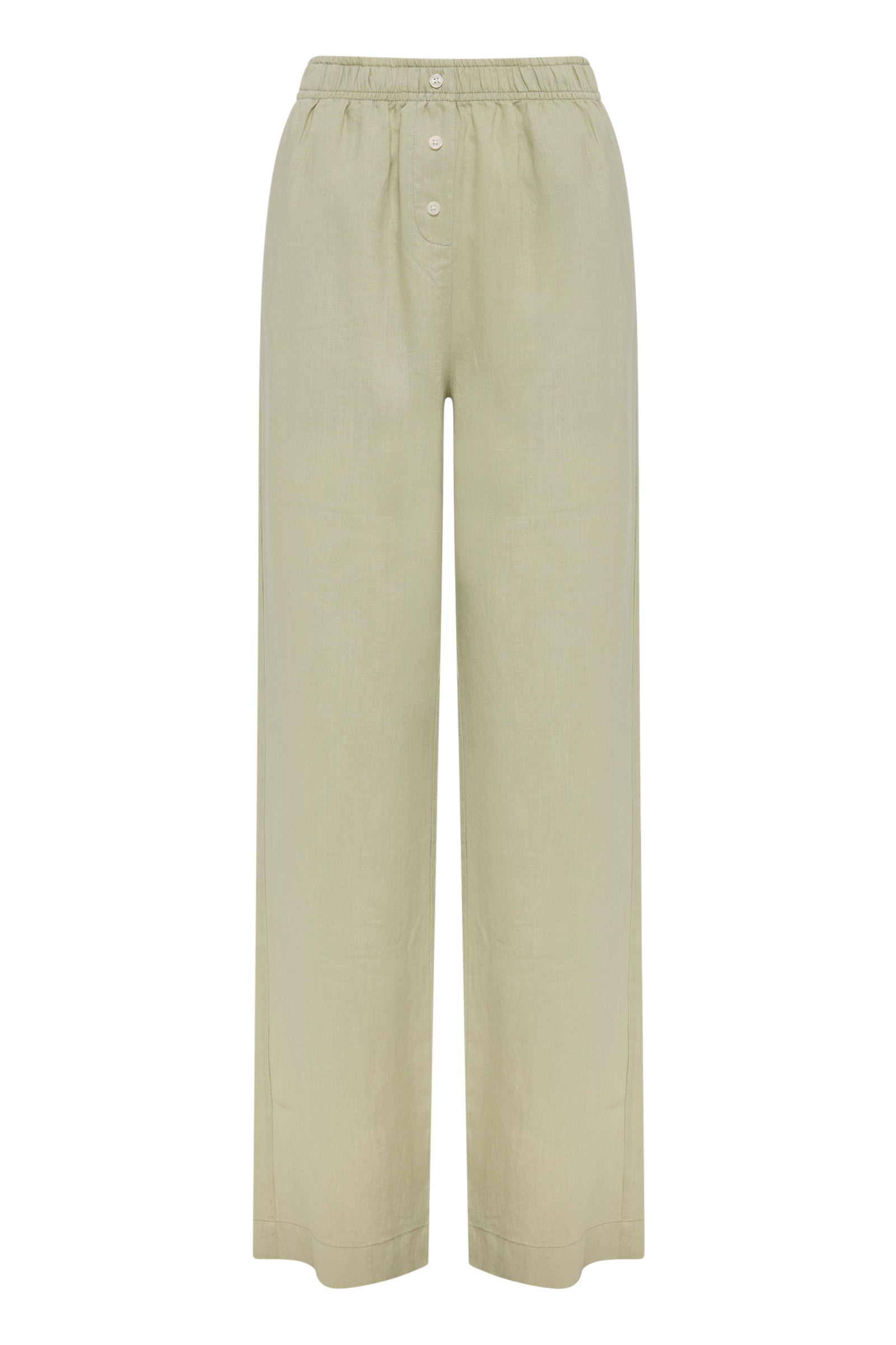 Lounge Linen Crop Pant Dew 