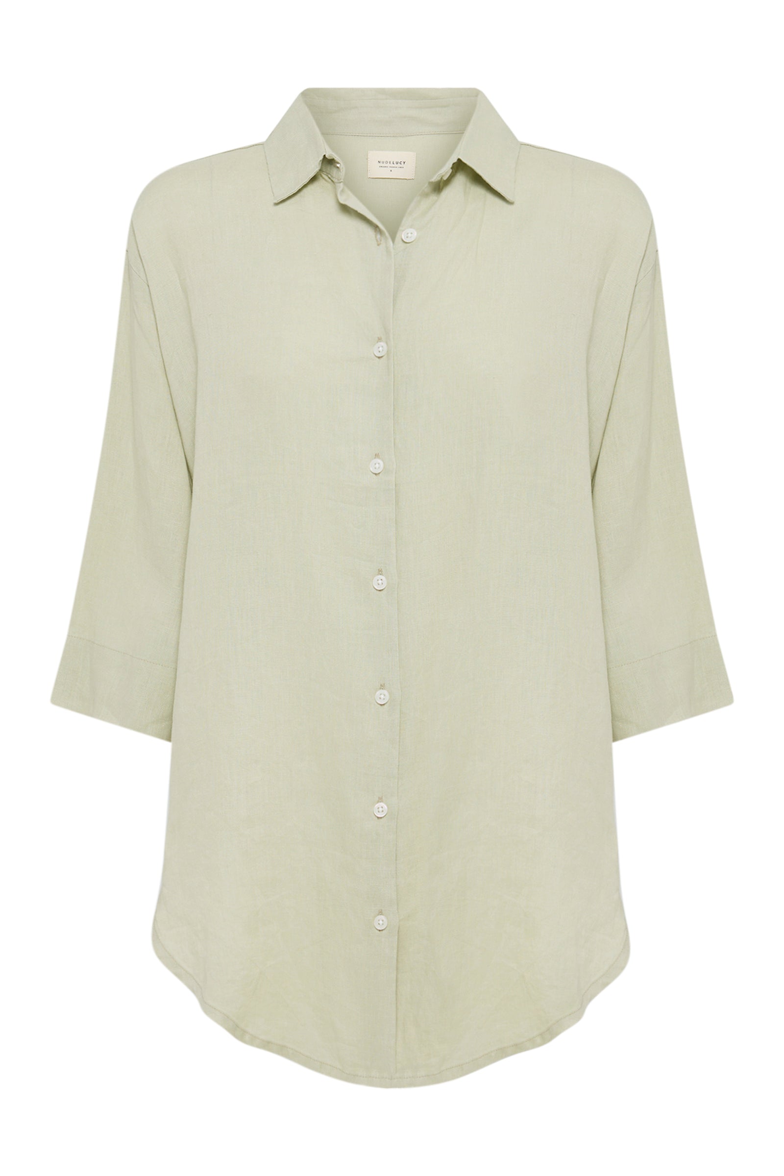 Lounge Linen Longline Shirt Dew 