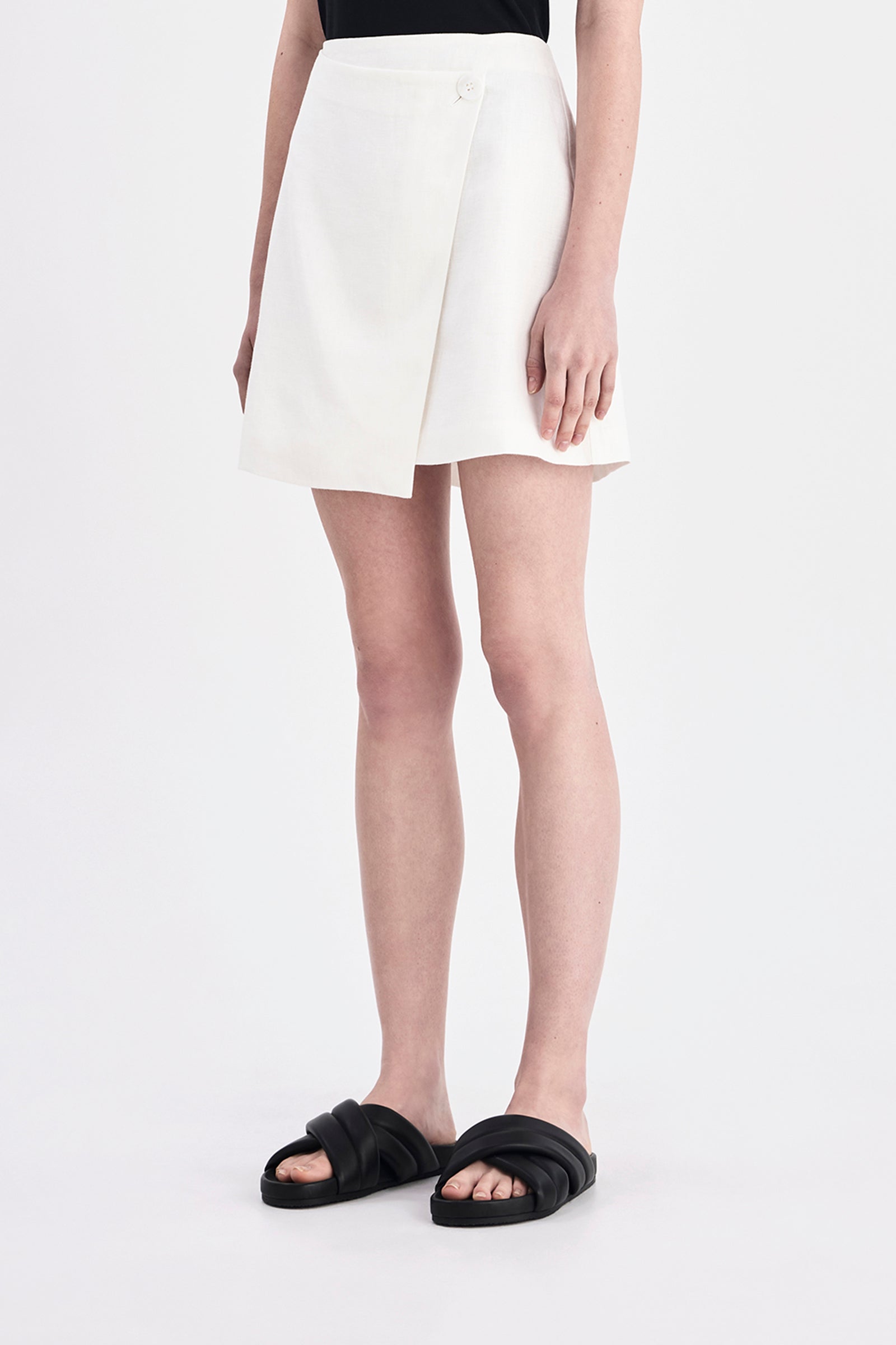 Thilda Linen Skirt White 