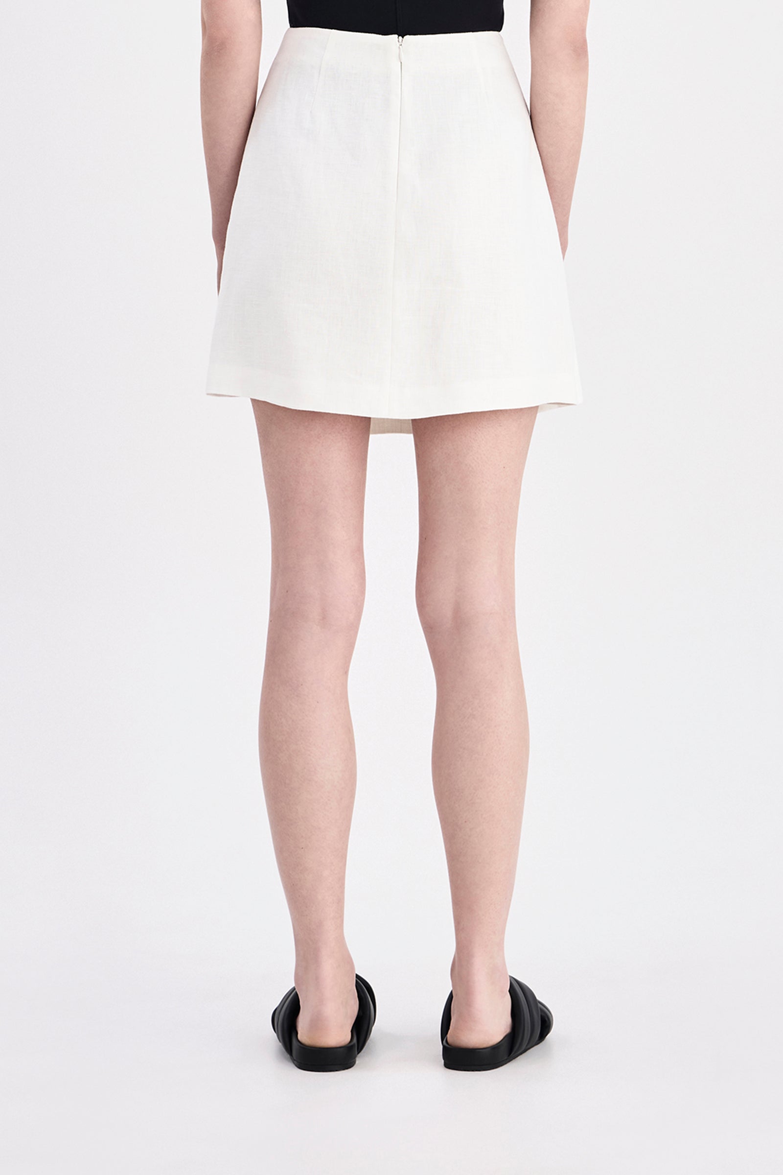 Thilda Linen Skirt White 