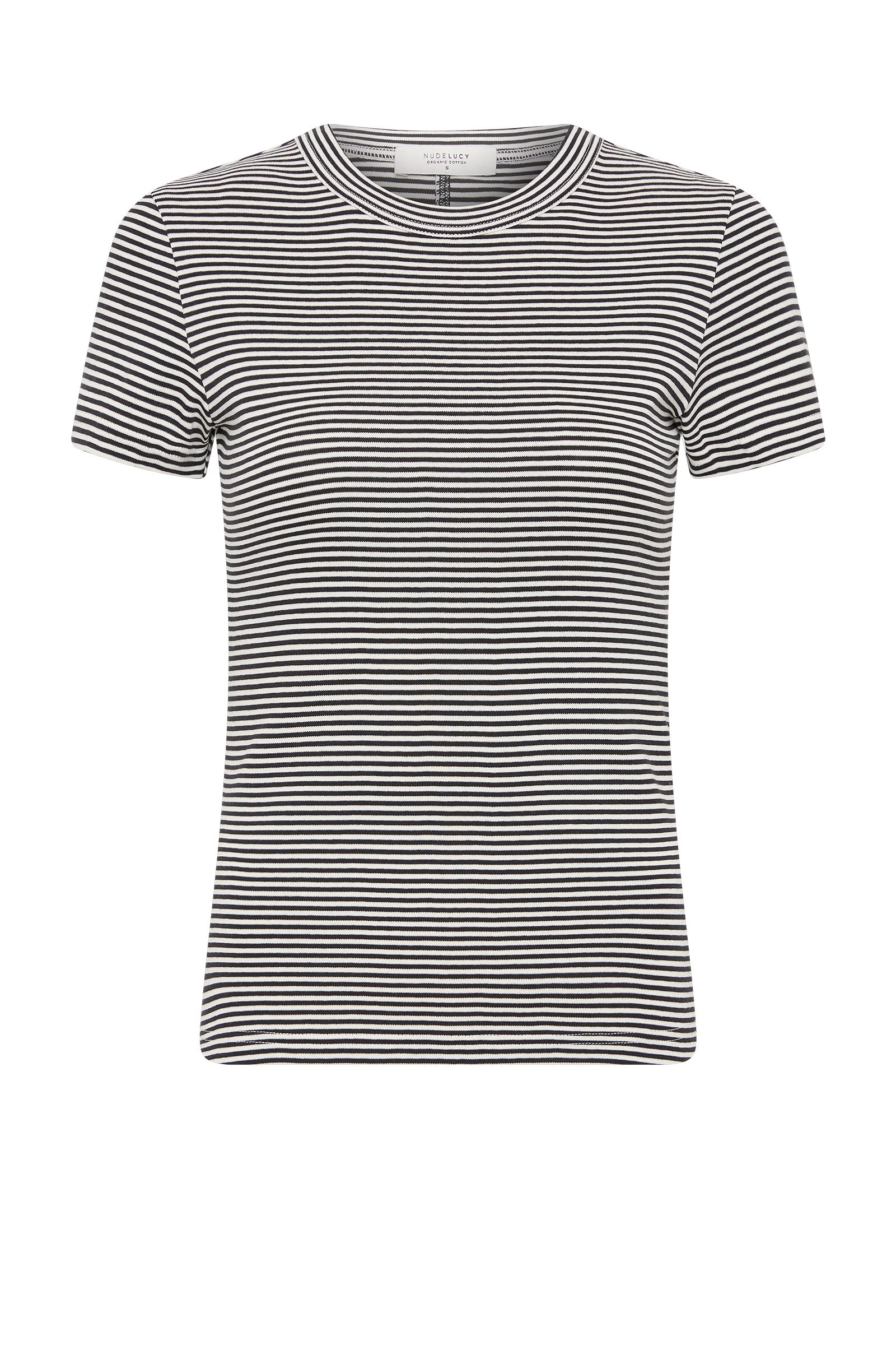 Organic Baby Tee Black Stripe 