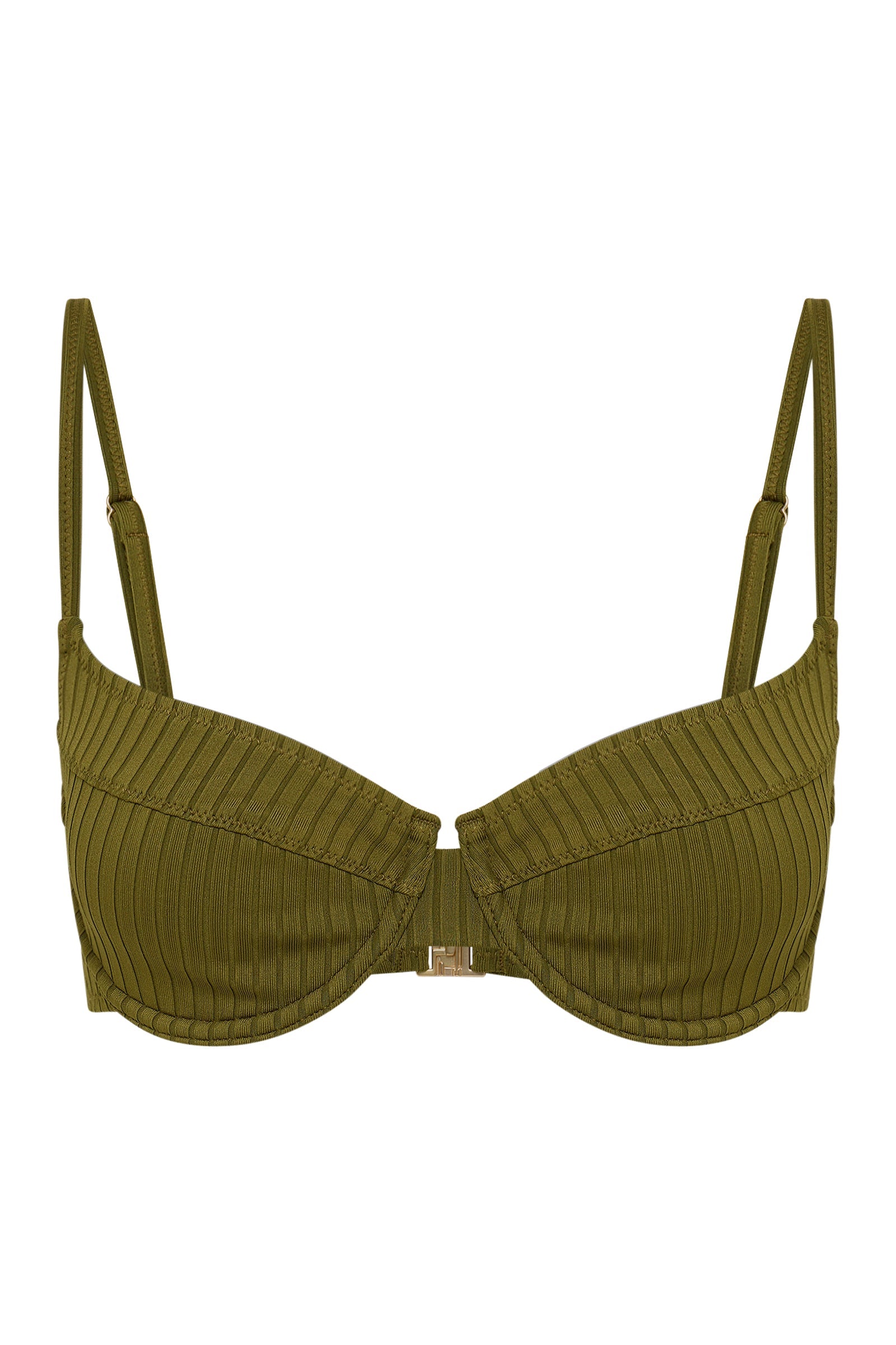 Rib Bralette Deep Olive 