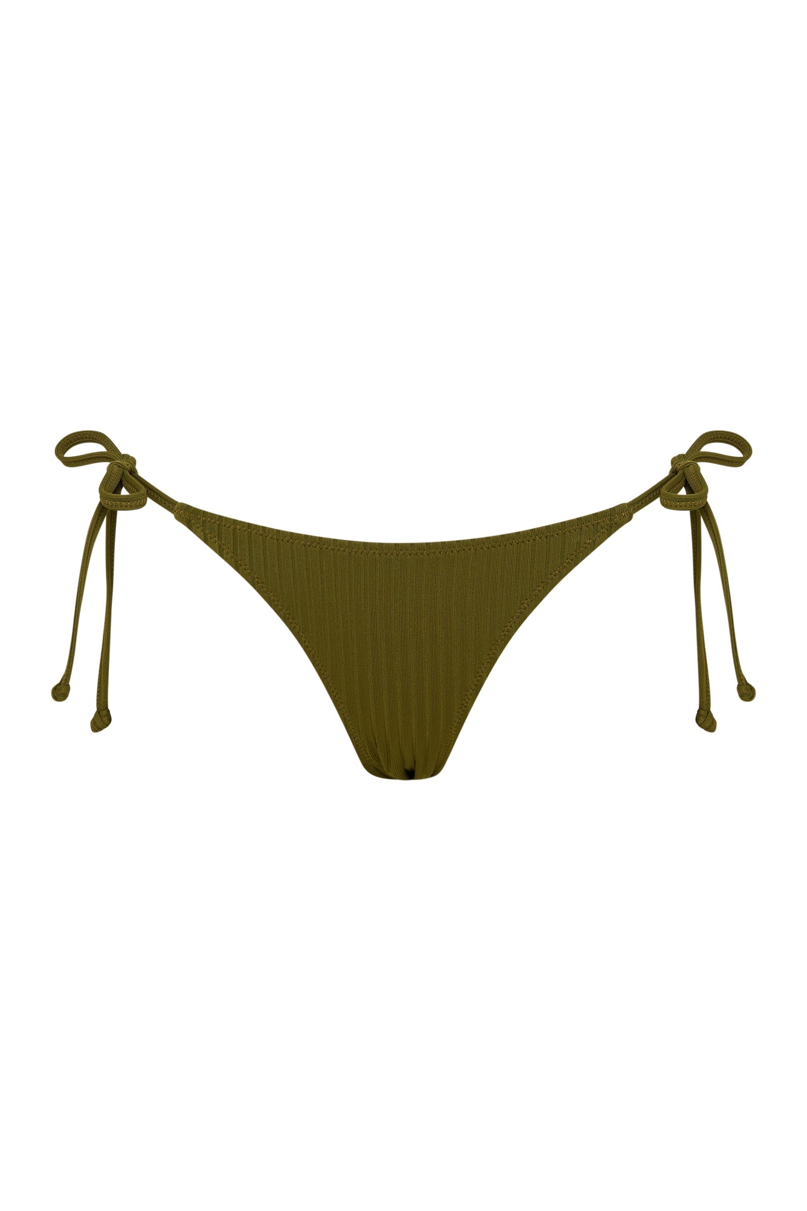 Rib String Bikini Brief Deep Olive 