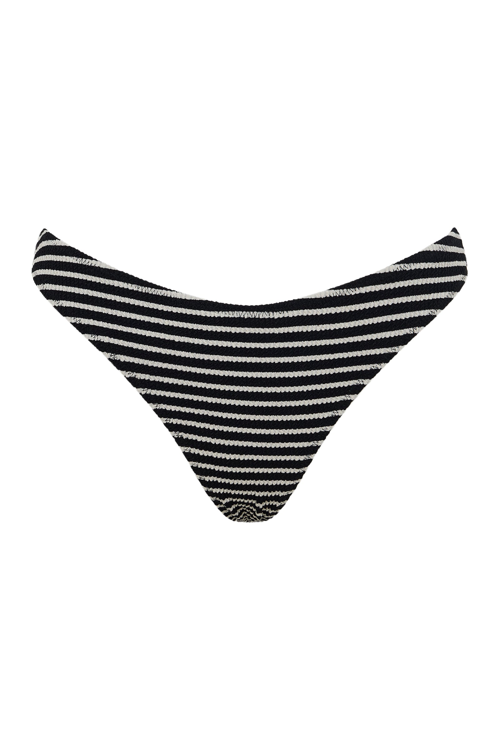 Stripe Crinkle Cheeky Brief Black Stripe 
