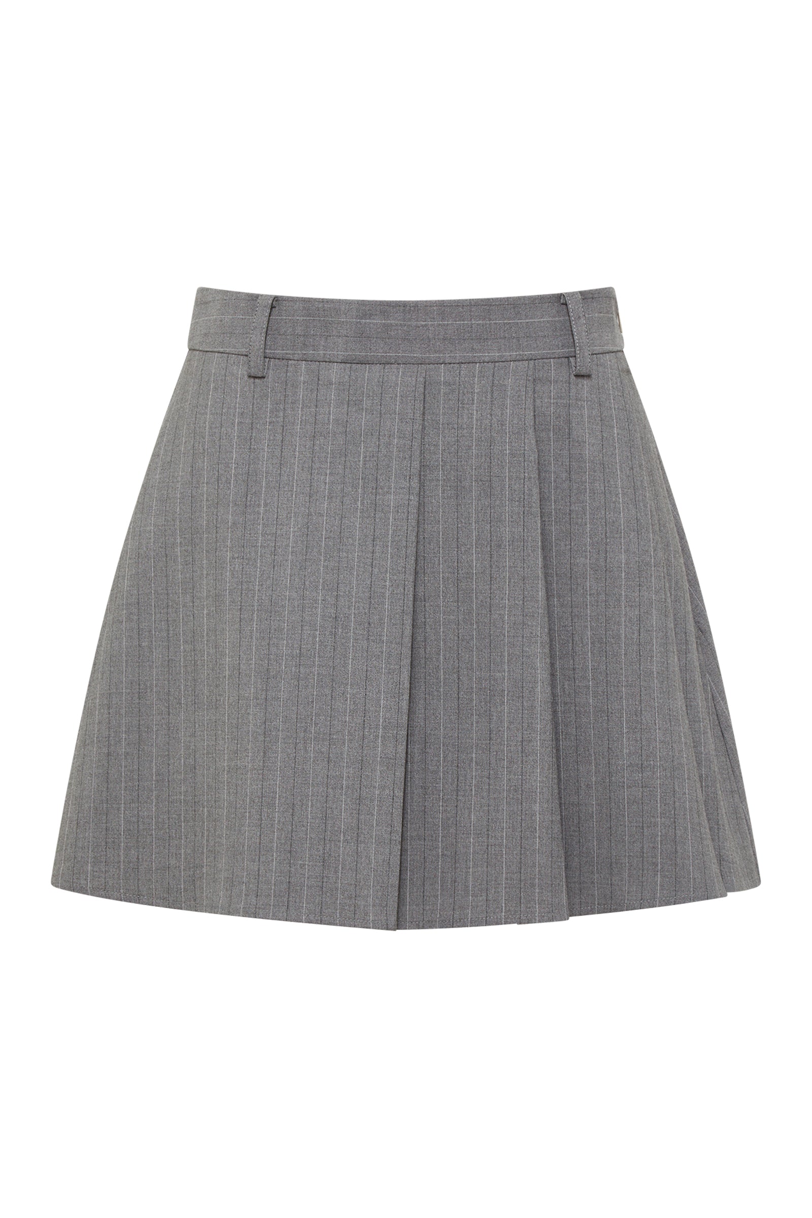 Cilia Tailored Mini Skirt Steel Stripe 