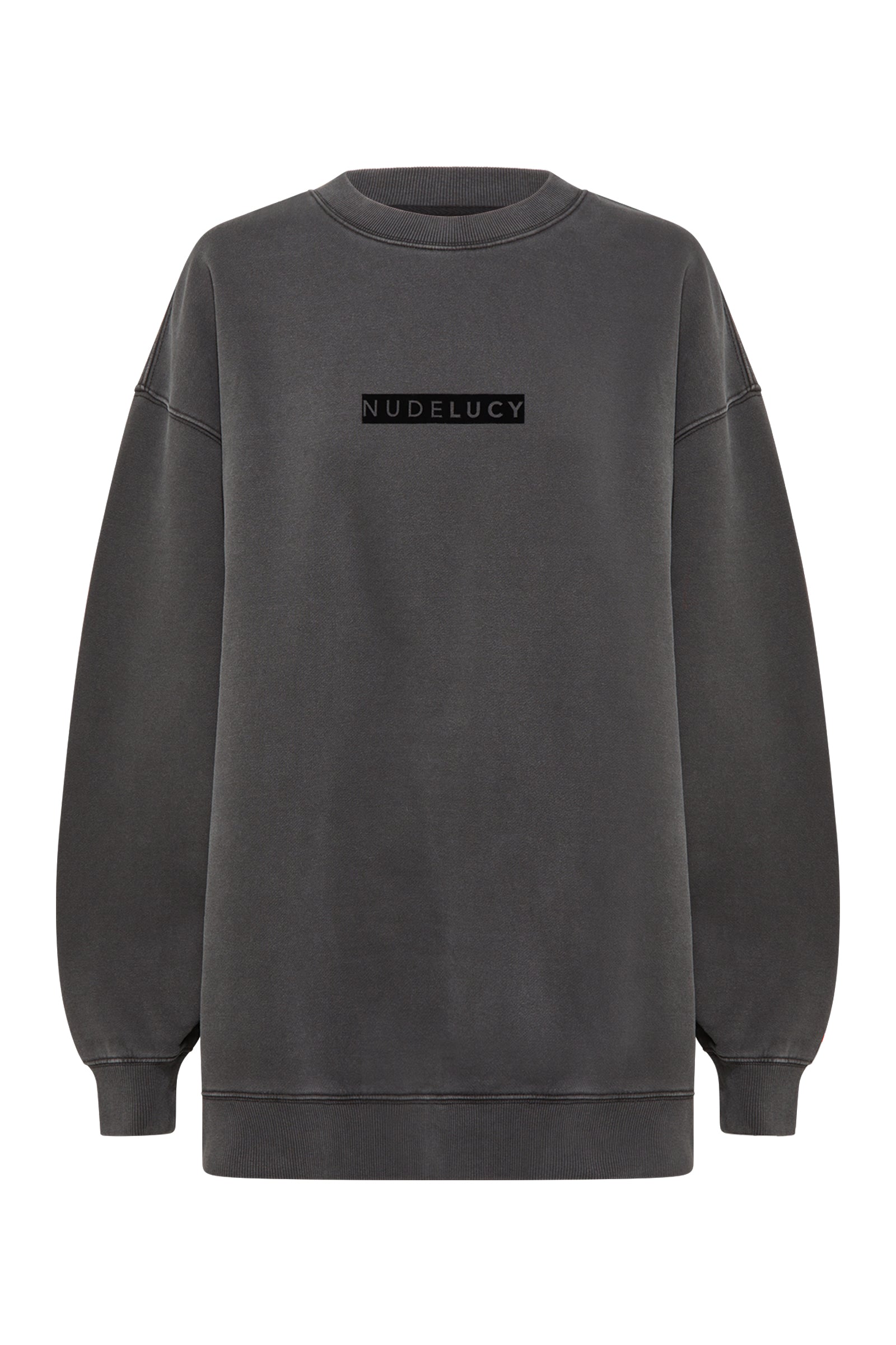 Nude Lucy Oversized Sweat Washed Black 