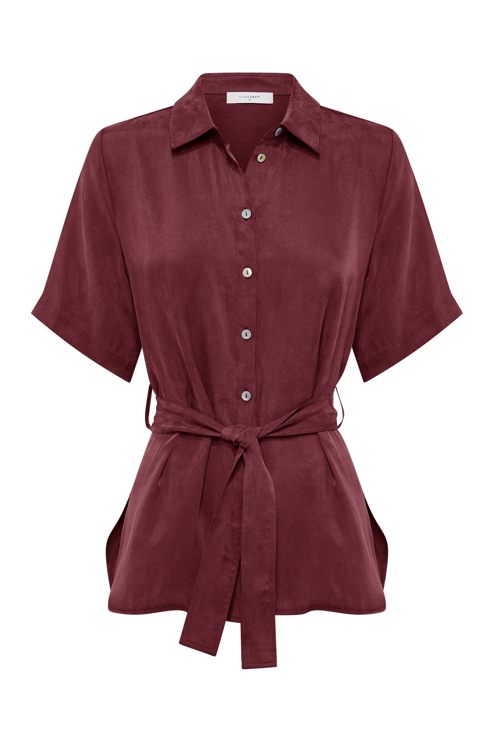 Devin Tencel Shirt Plum 