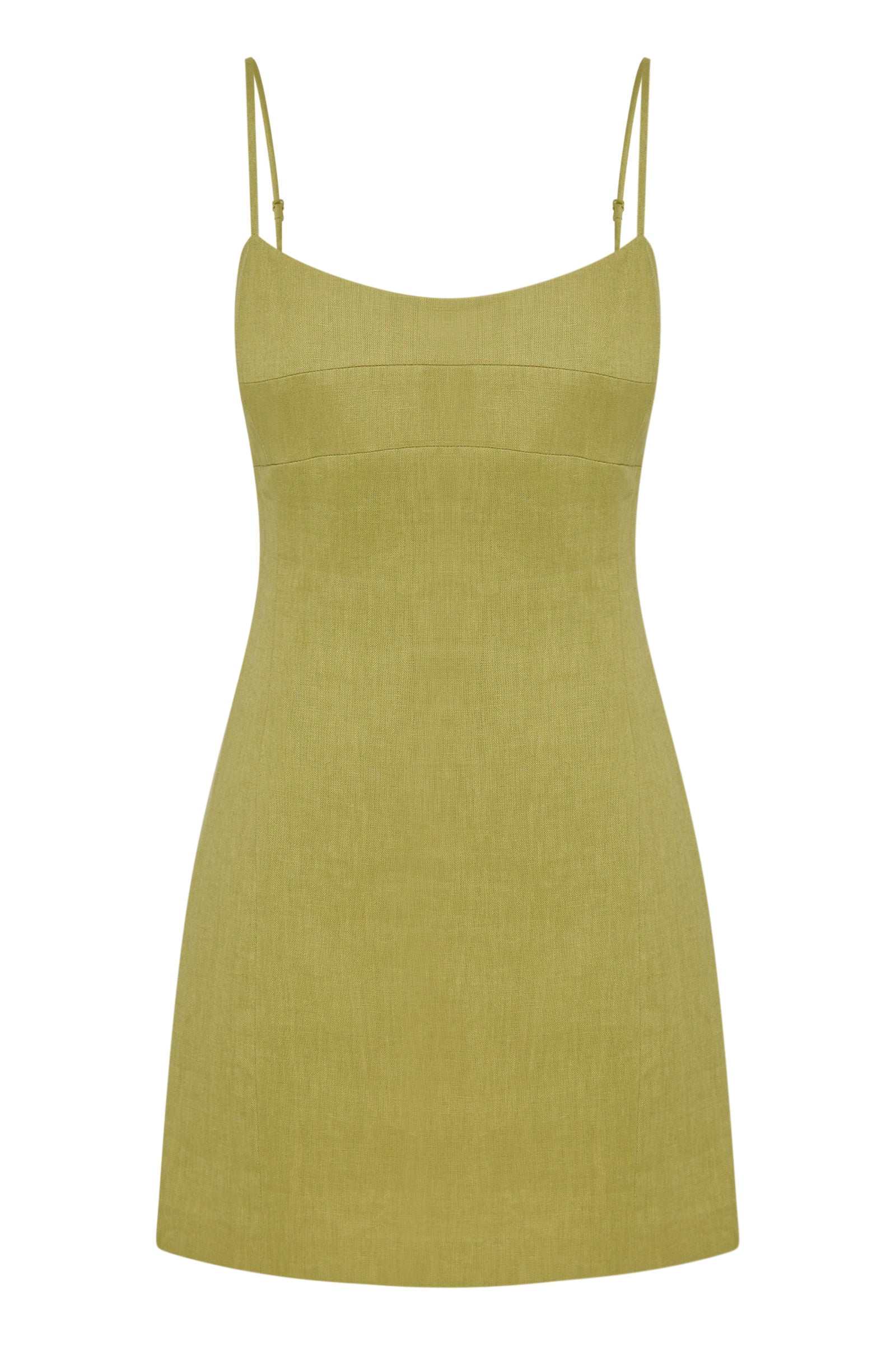 Carmela Linen Mini Dress Kiwi 