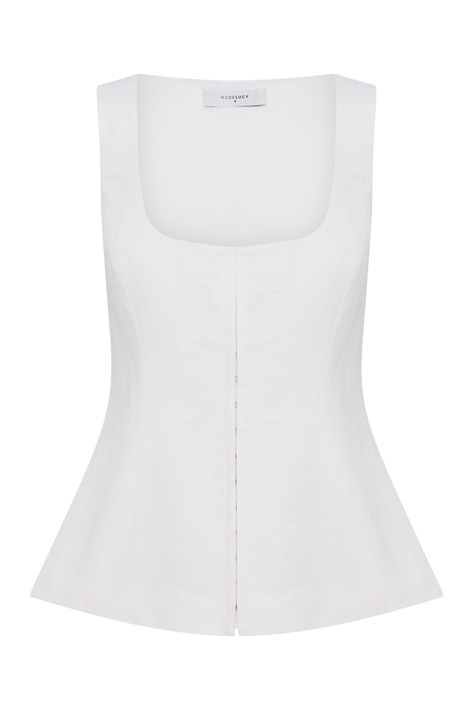 Quinn Linen Vest White 