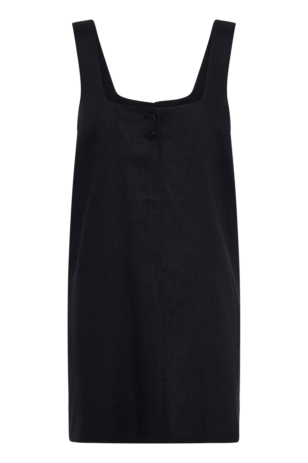 Zephyr Linen Mini Dress Black 