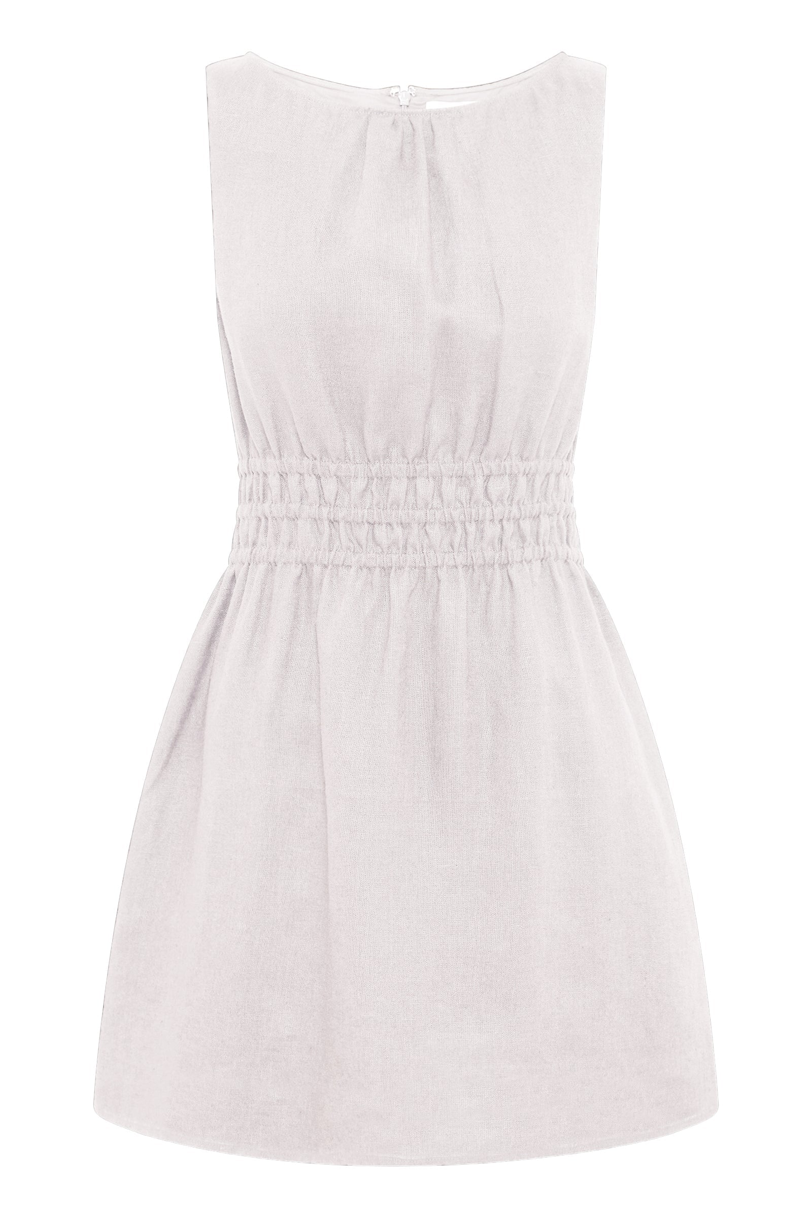 Andri Linen Mini Dress White 