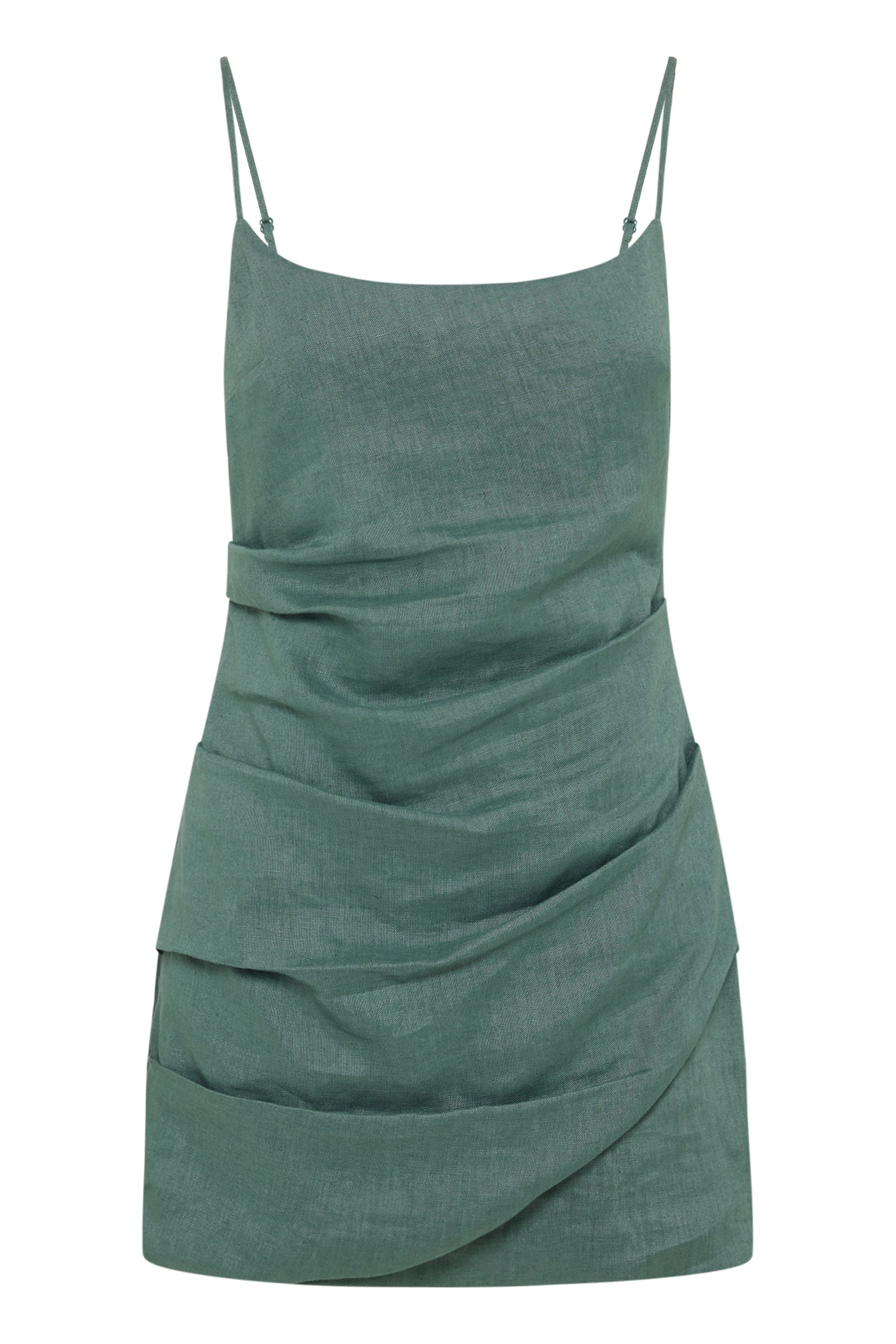 Rani Linen Mini Dress Emerald 