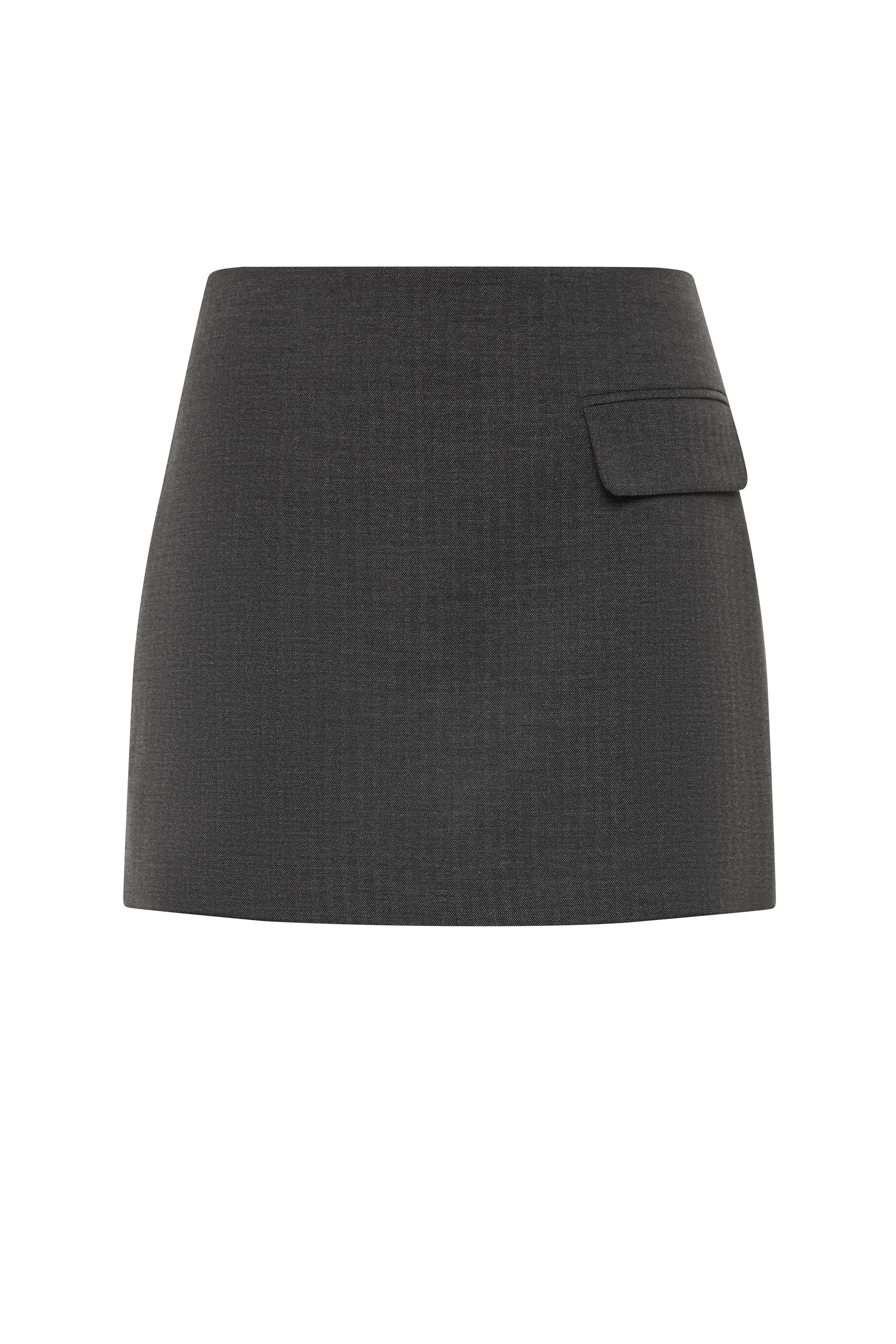 Fosca Mini Skirt Charcoal 