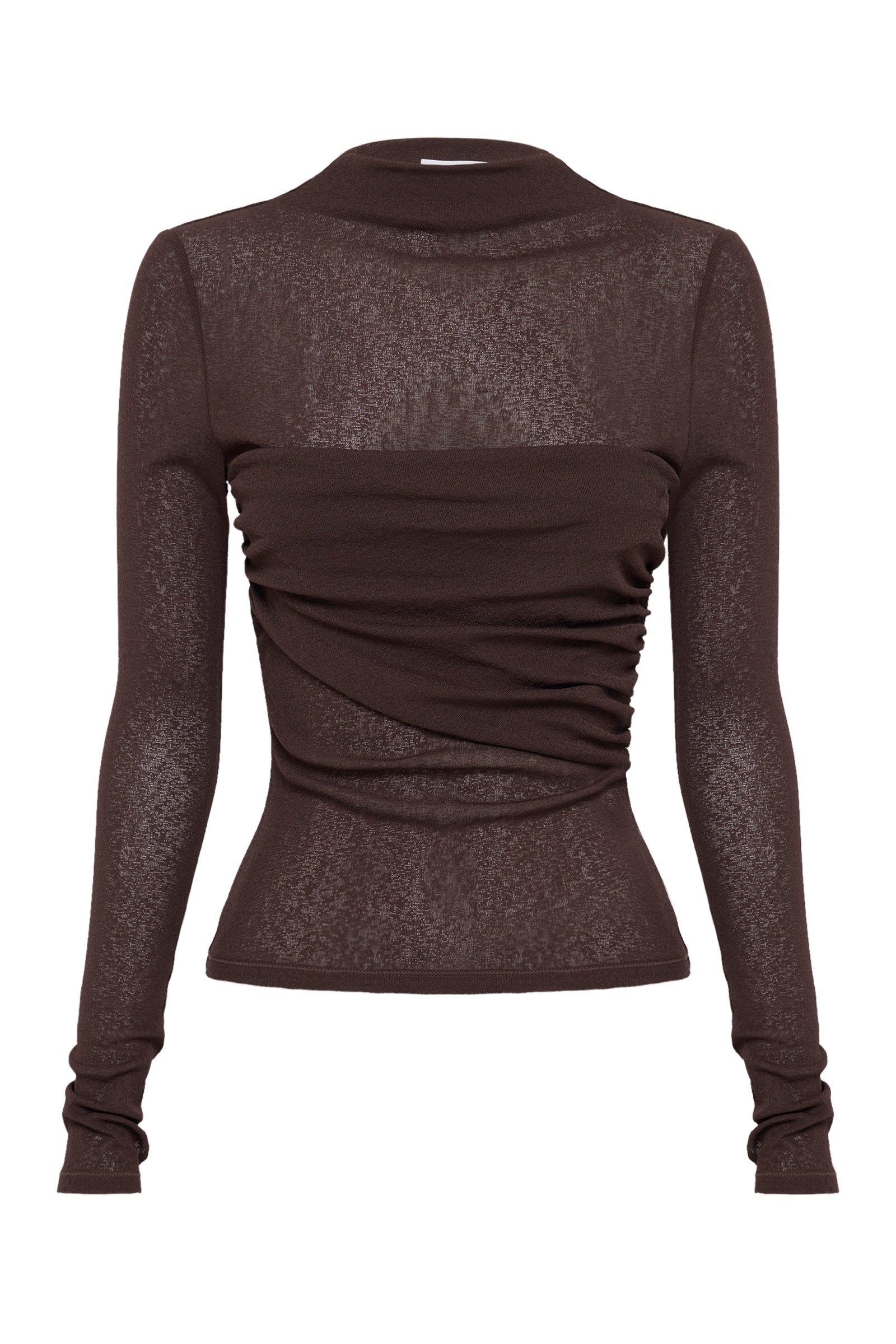 Aster Ls Mesh Top Chocolate 