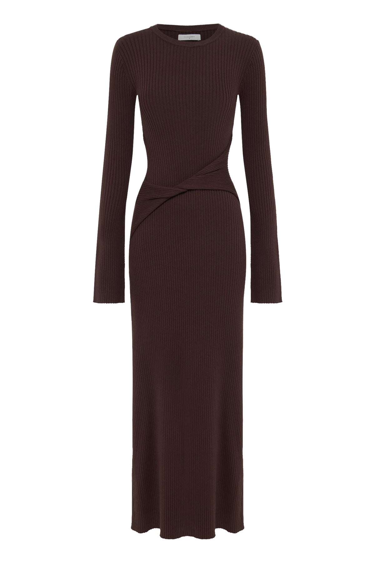 Cecile Knit Maxi Dress Chocolate 