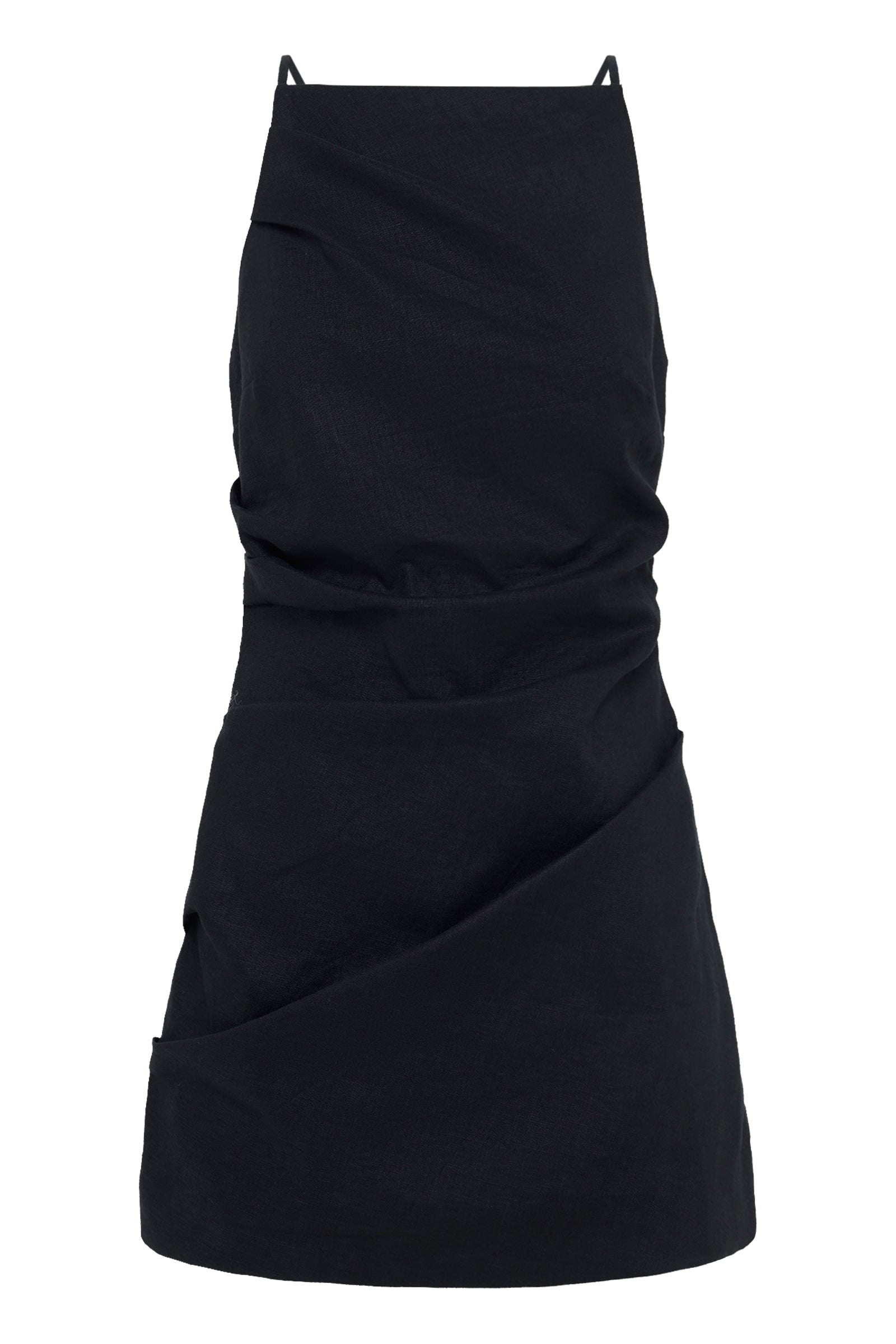 Talitha Linen Mini Dress Black 