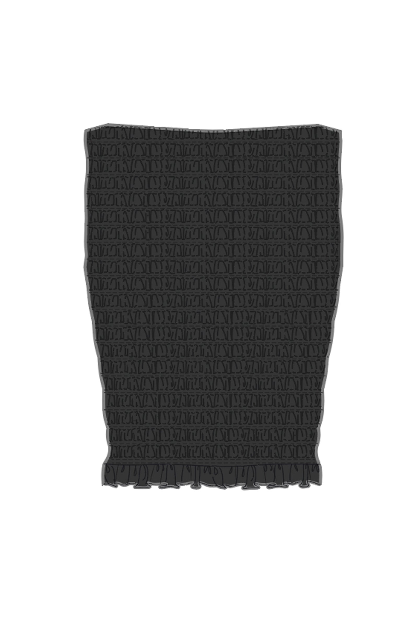 Greta Shirred Poplin Top Black 