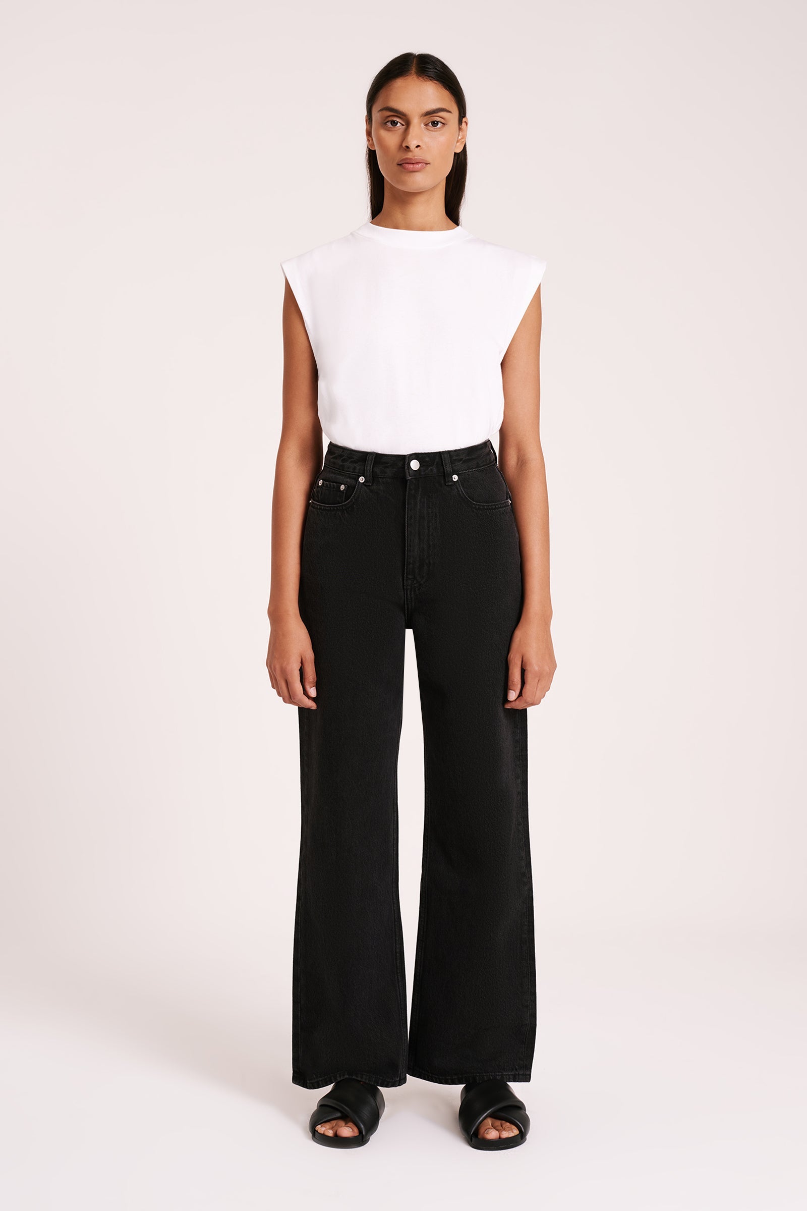 Organic Relaxed Leg Jean Vintage Black 