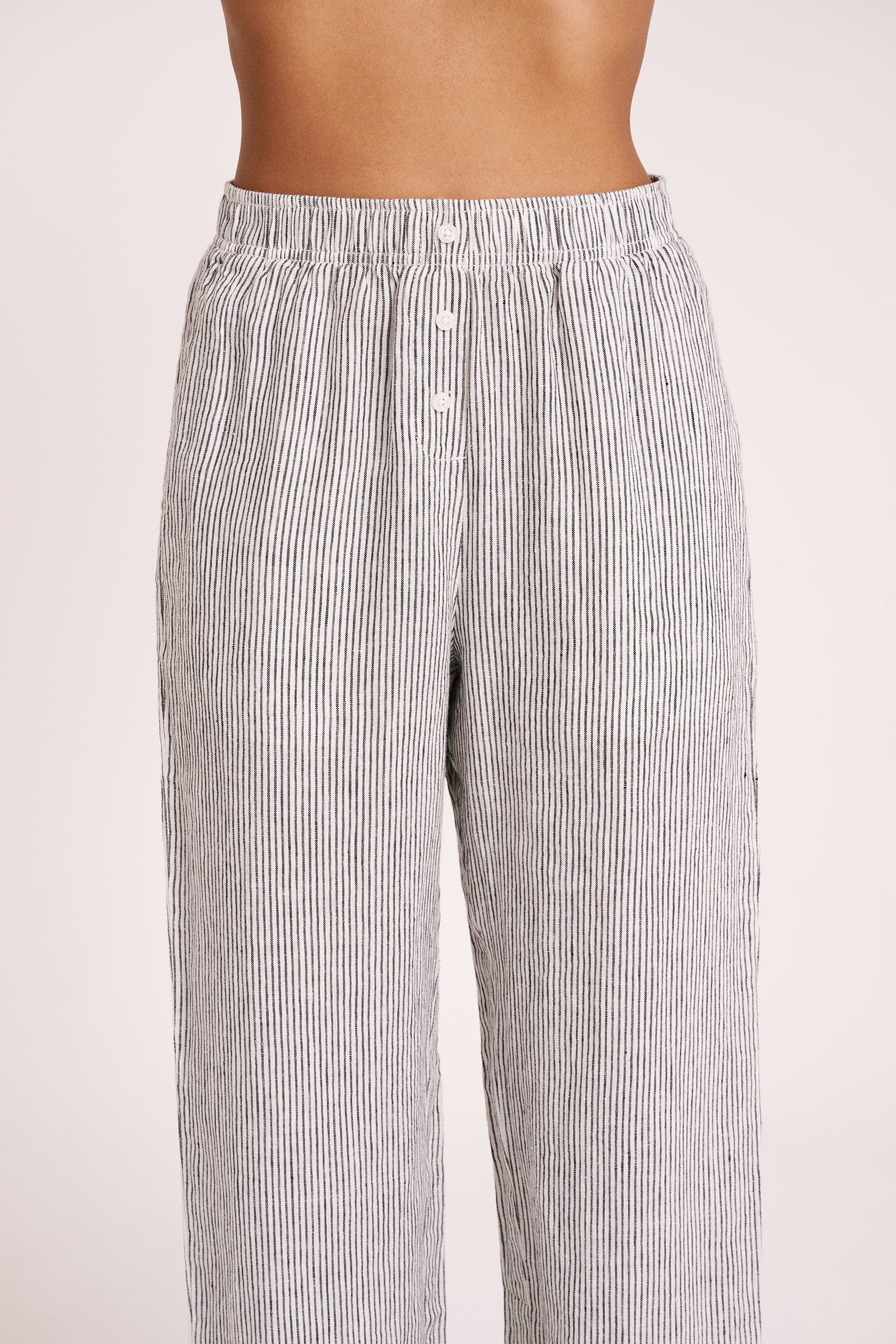 Lounge Stripe Linen Pant Pinstripe 