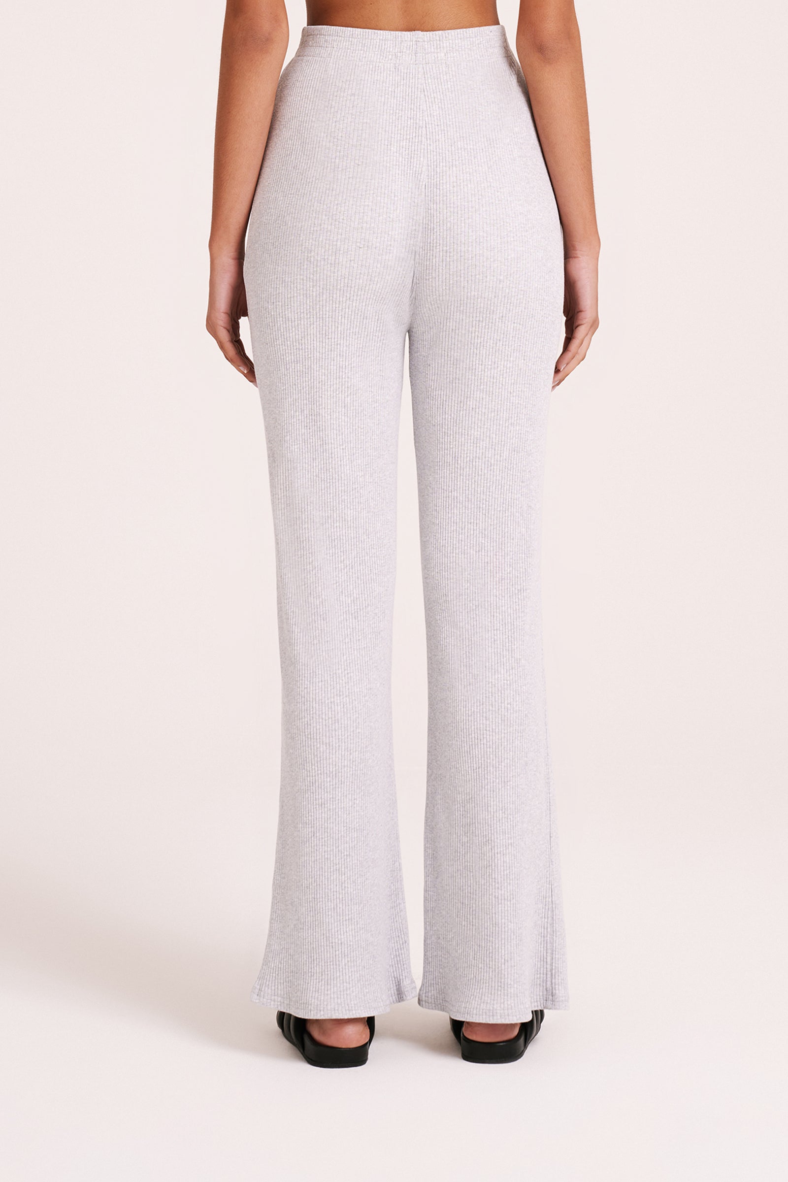 Nude Lounge Ribbed Pant Grey Marle 