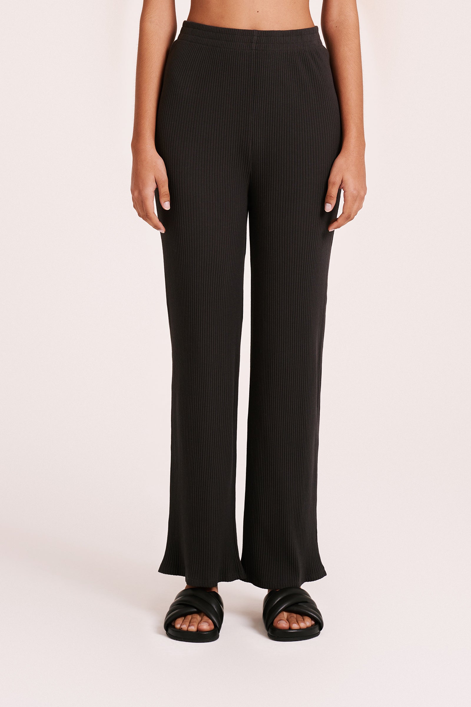 Nude Lounge Ribbed Pant Coal 
