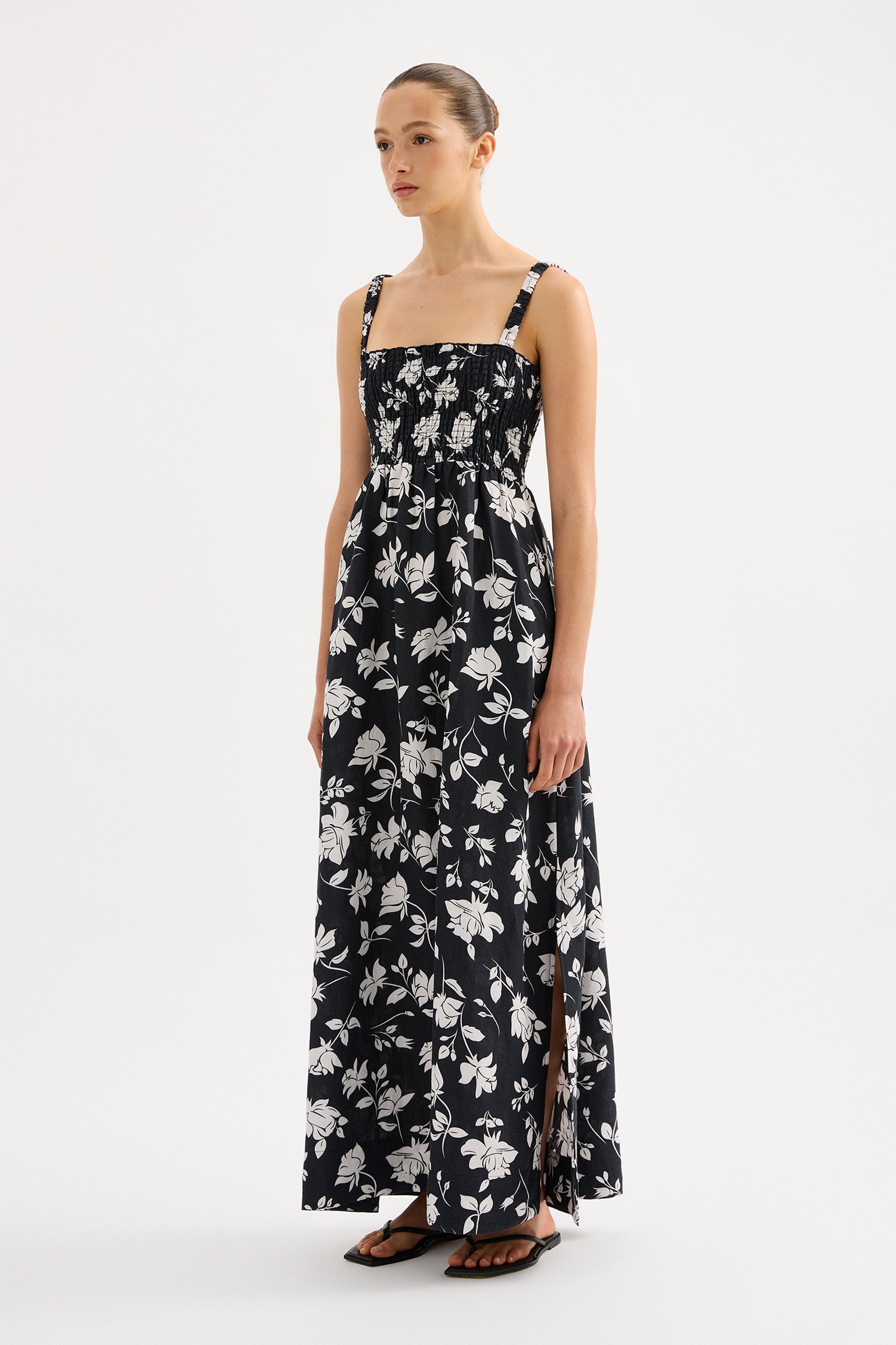 Formal Dresses Urban Outfitters Positano Dress Smocked Maxi Dress In Cotton Voile Floral Print For Women Formal Dresses Urban Outfitters Positano Dress Smocked Maxi Dress In Cotton Voile Floral Print For Women