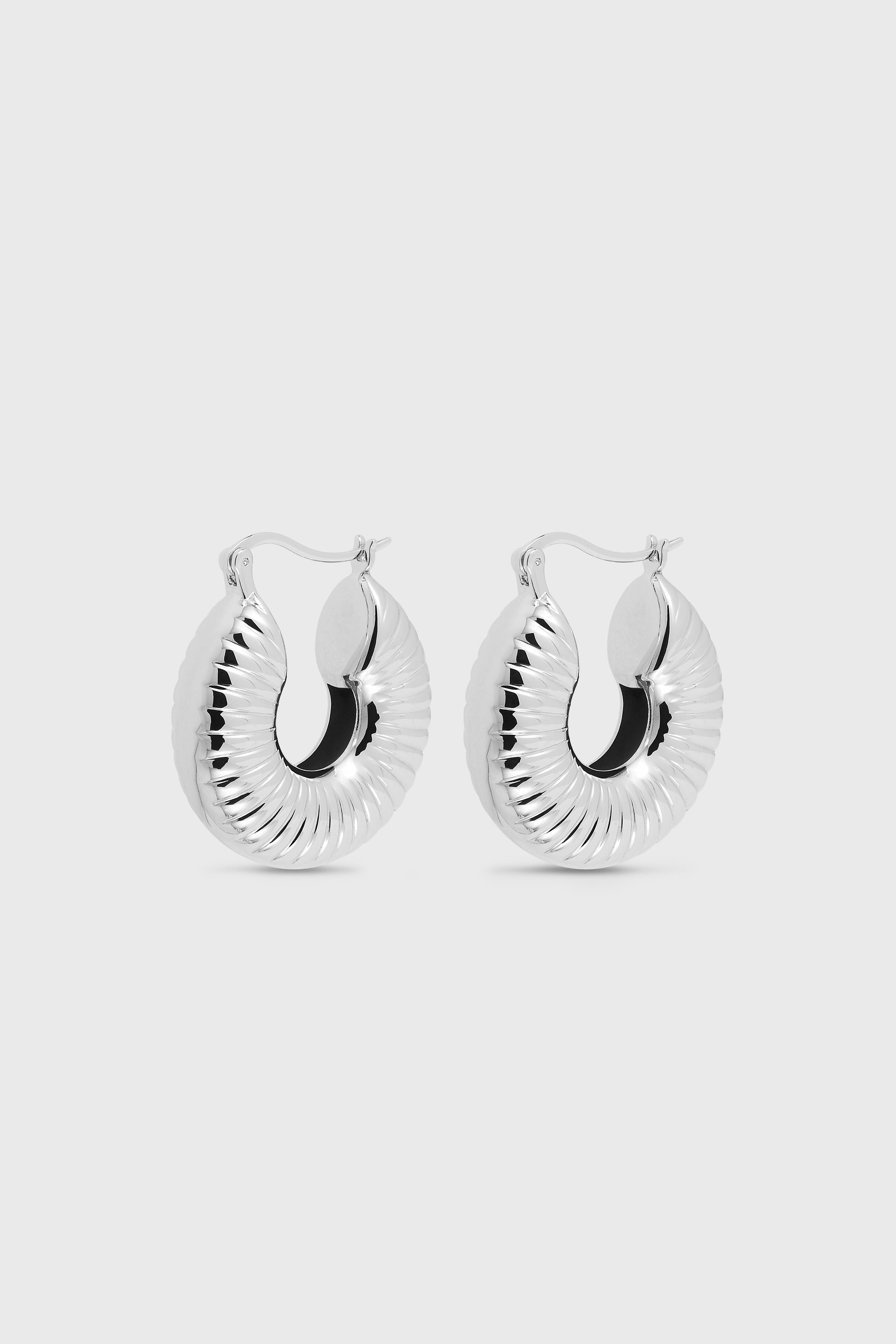Maeve Large Hoops Silver 
