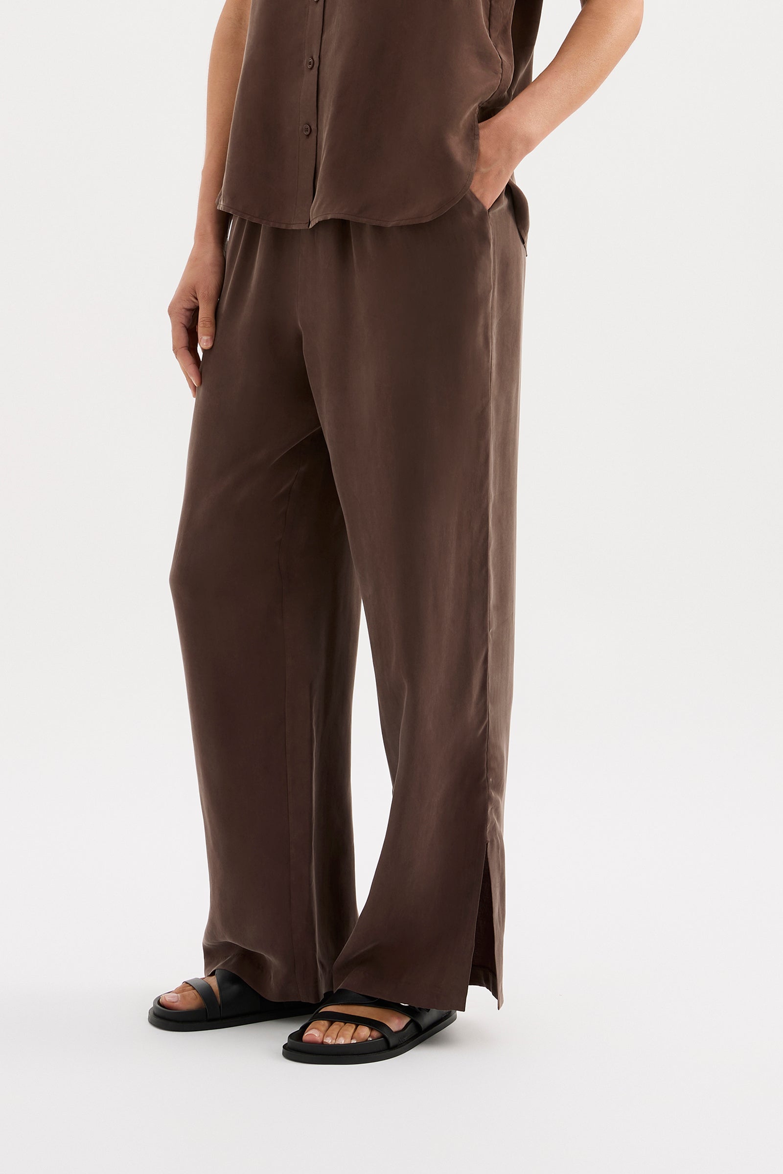 Dara Cupro Pant Chocolate 