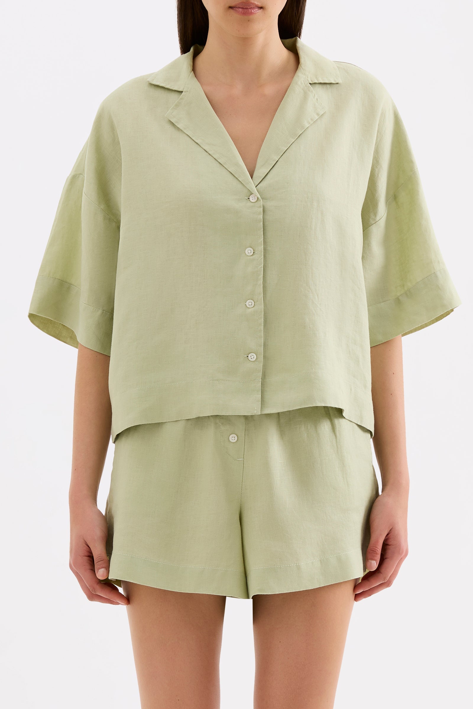 Lounge Linen Shirt Dew 