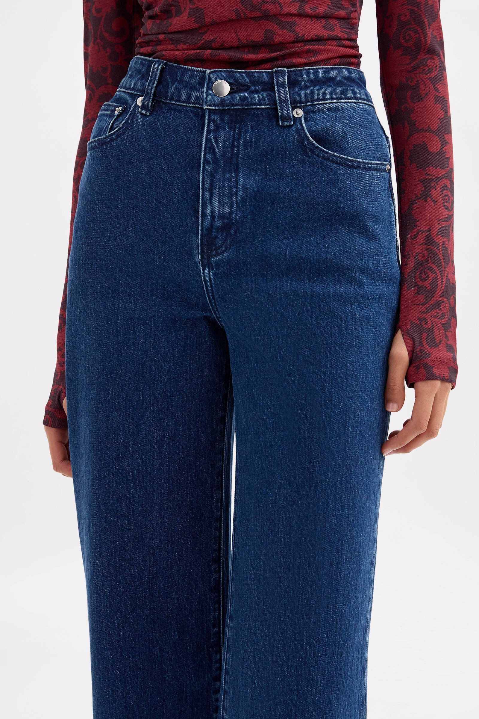 Organic Stretch Wide Leg Jean Lake Blue 