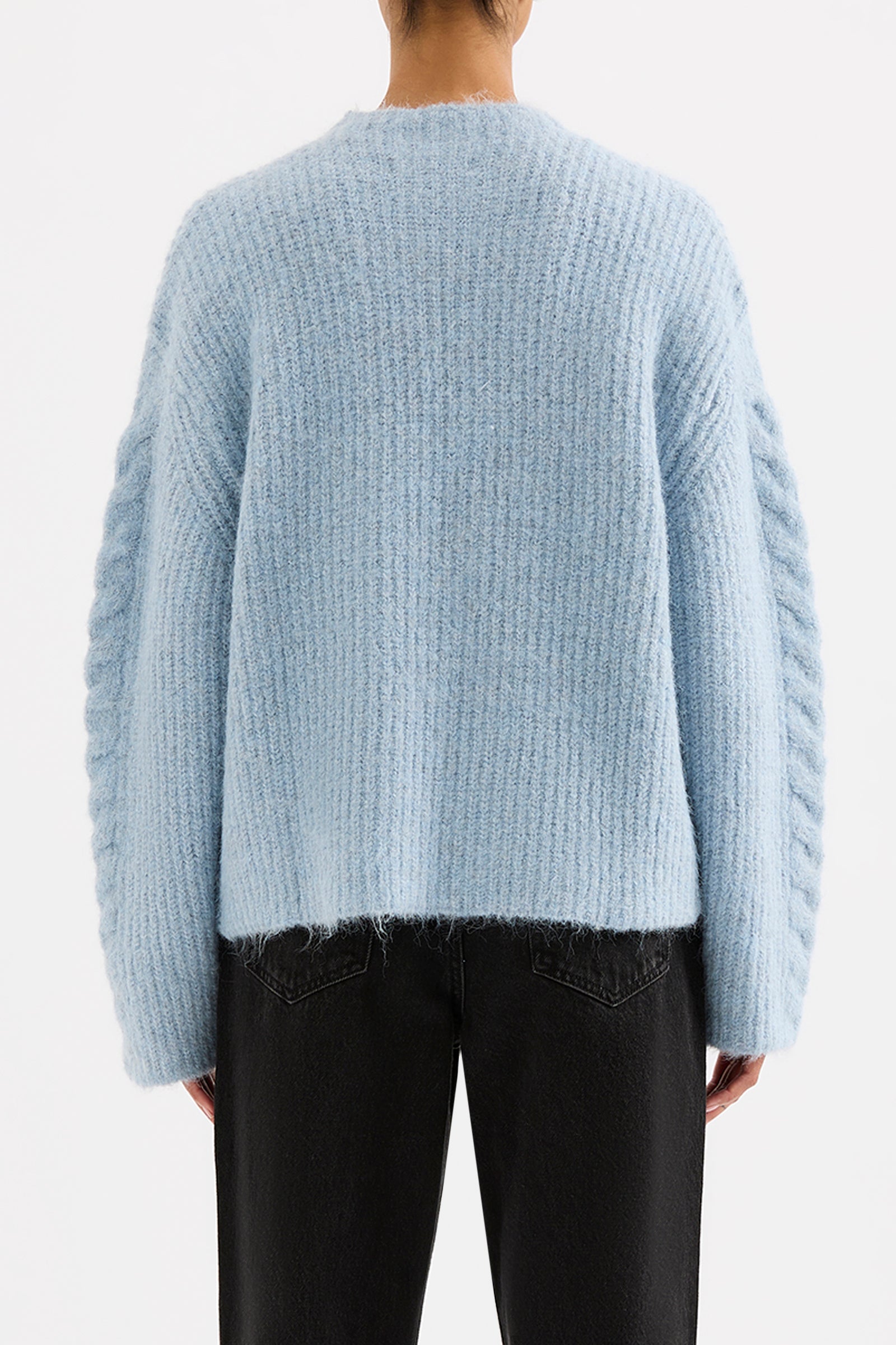 Paige Cable Knit Sky 
