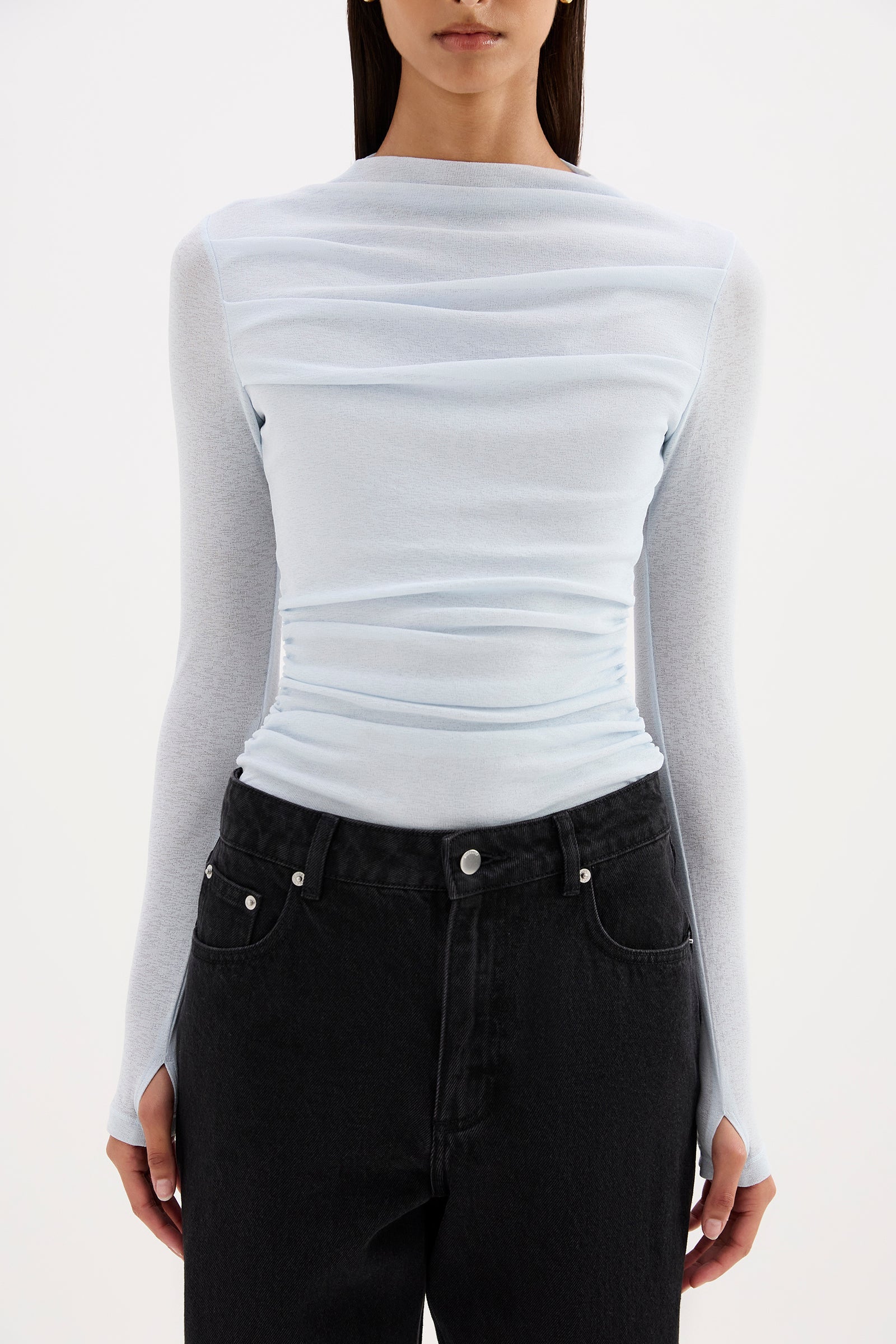 Calista Mesh Ls Top Glacier 