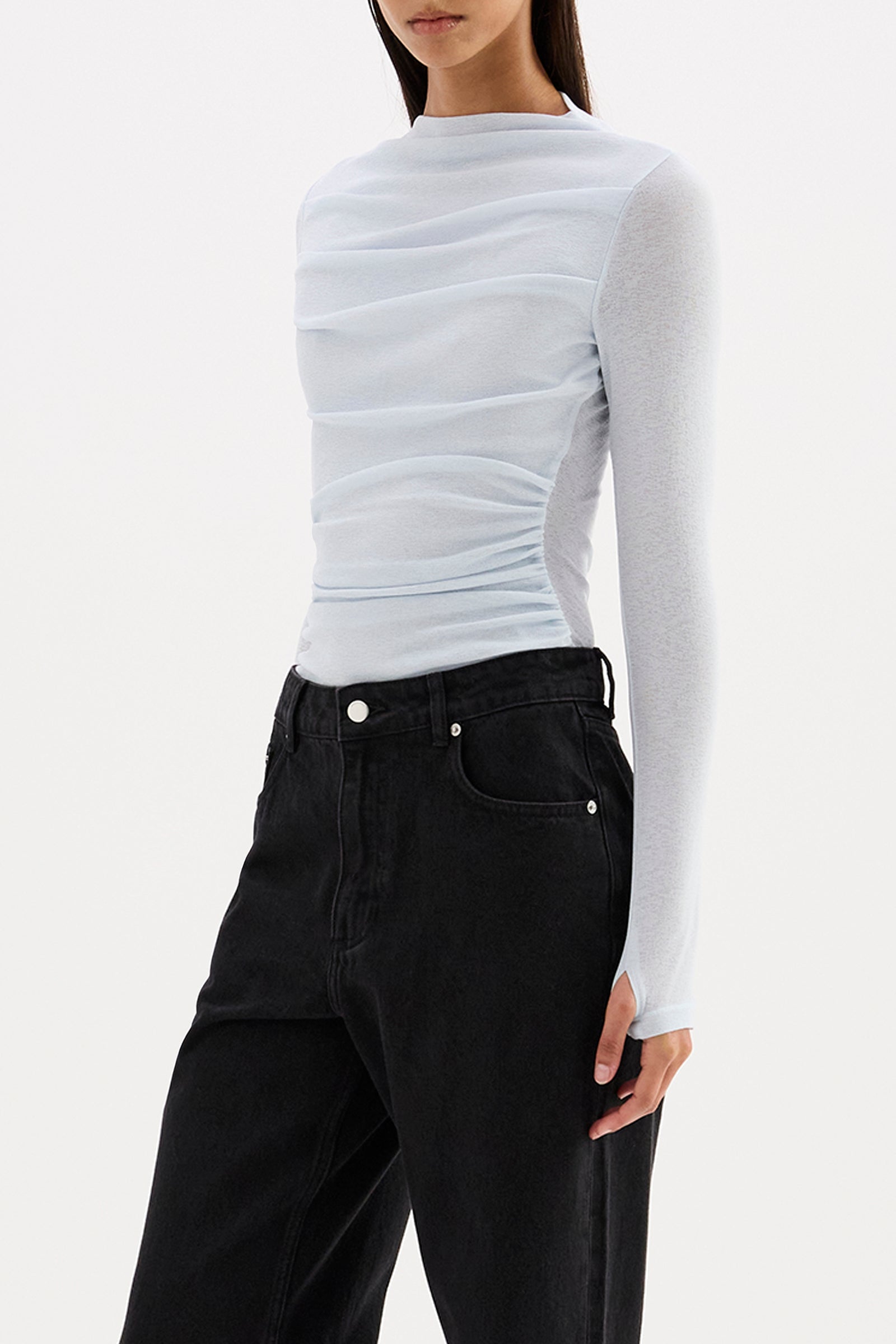 Calista Mesh Ls Top Glacier 