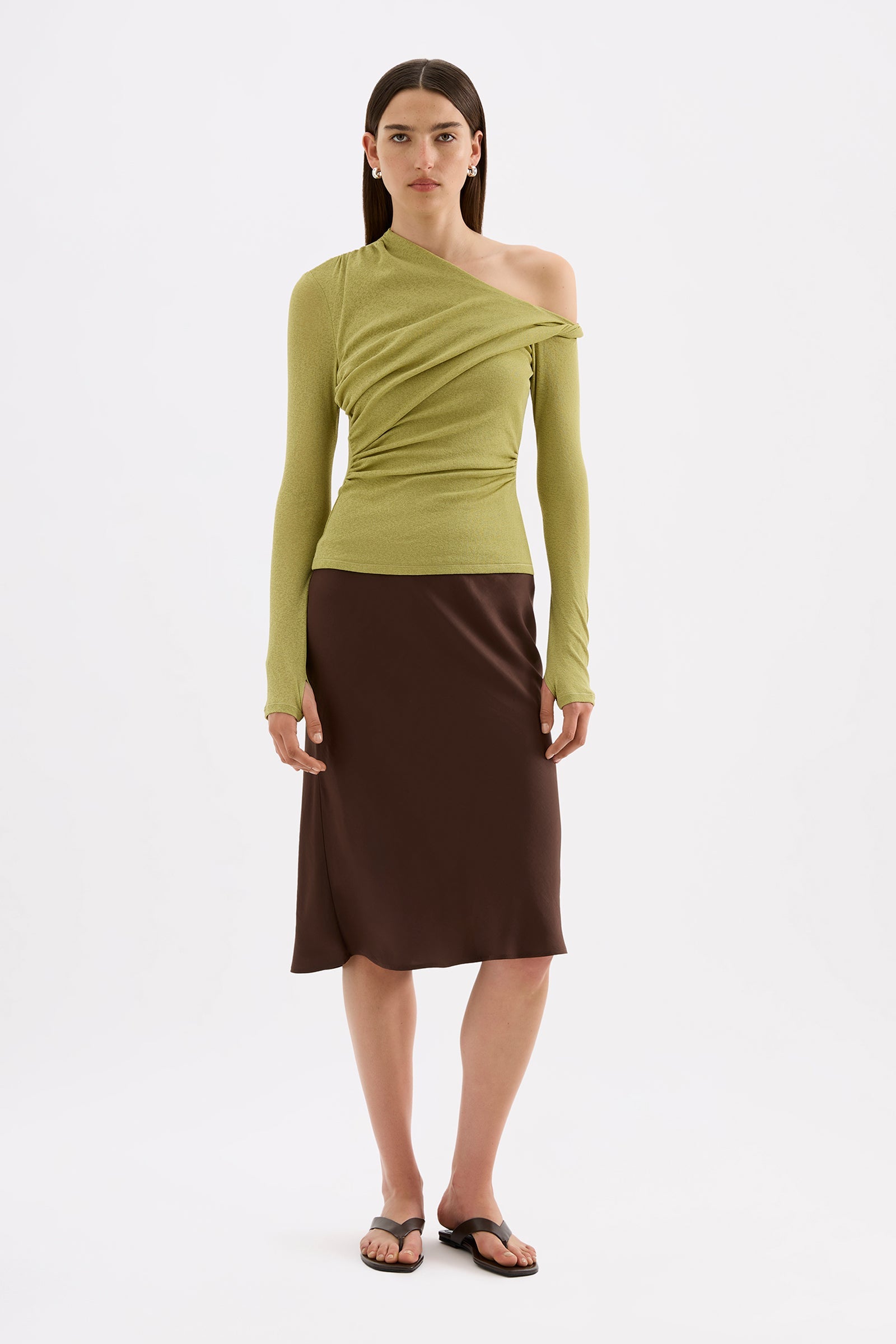 Piper Mesh Ls Top Wasabi 