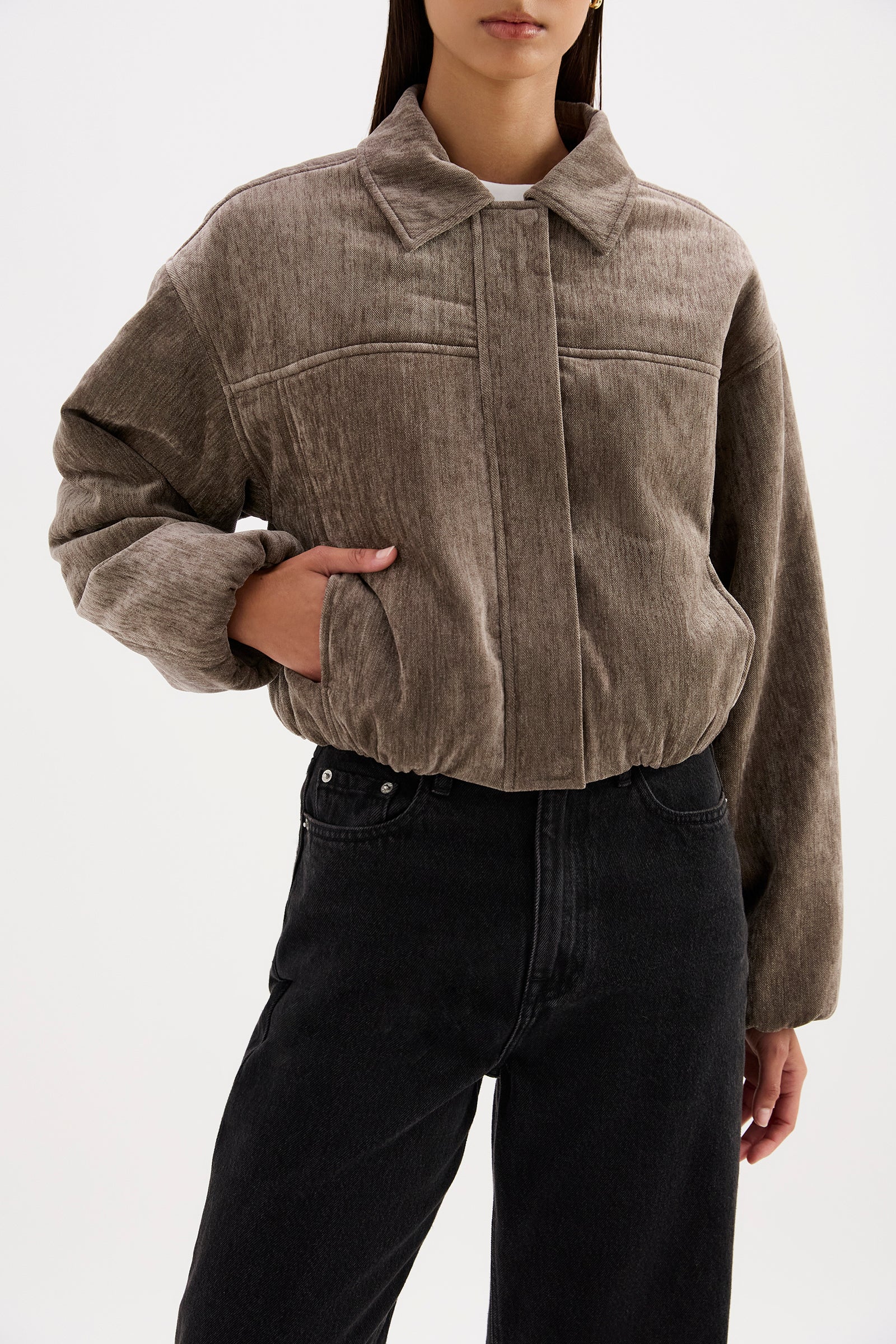 Sabina Bomber Driftwood 