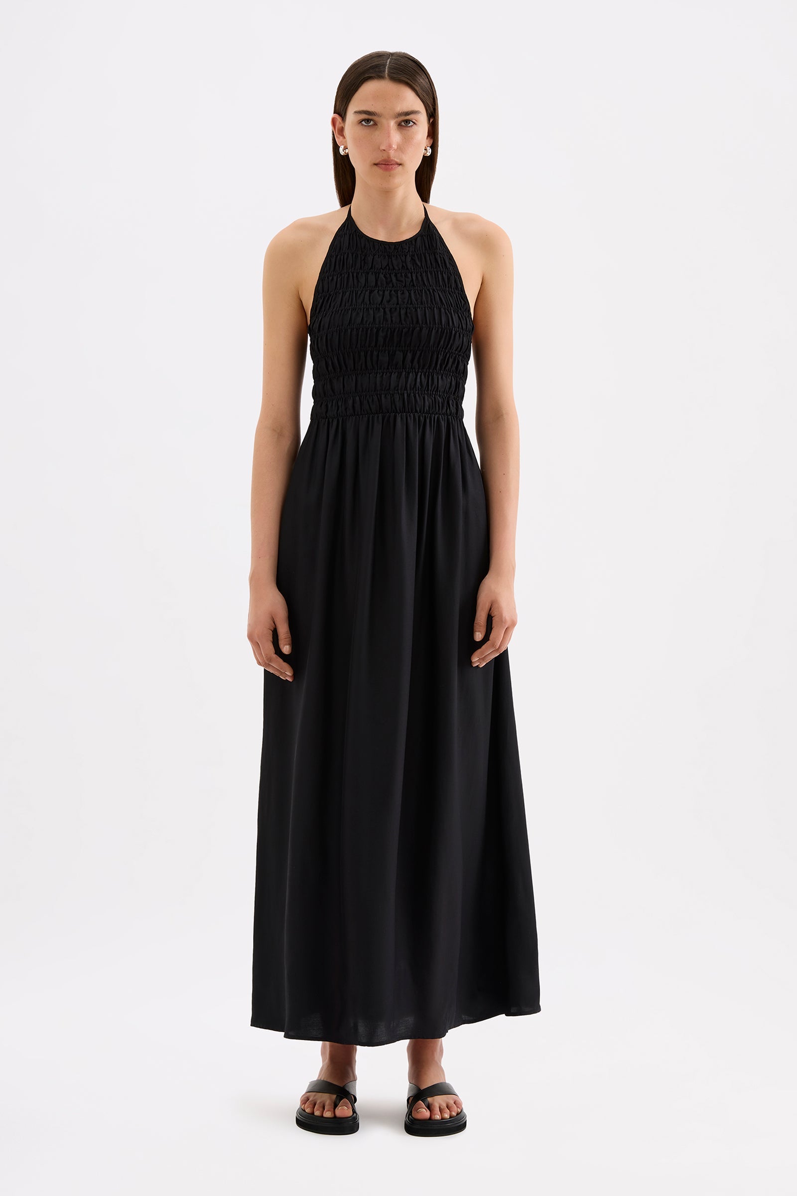 Mira Tencel Maxi Dress Black 