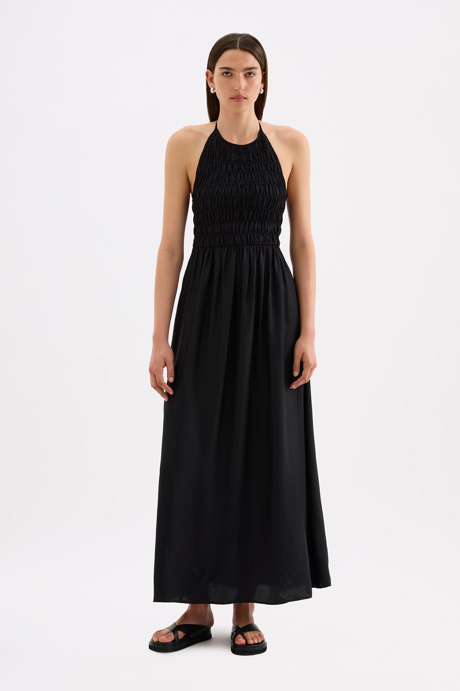 Mira Tencel Maxi Dress Black 