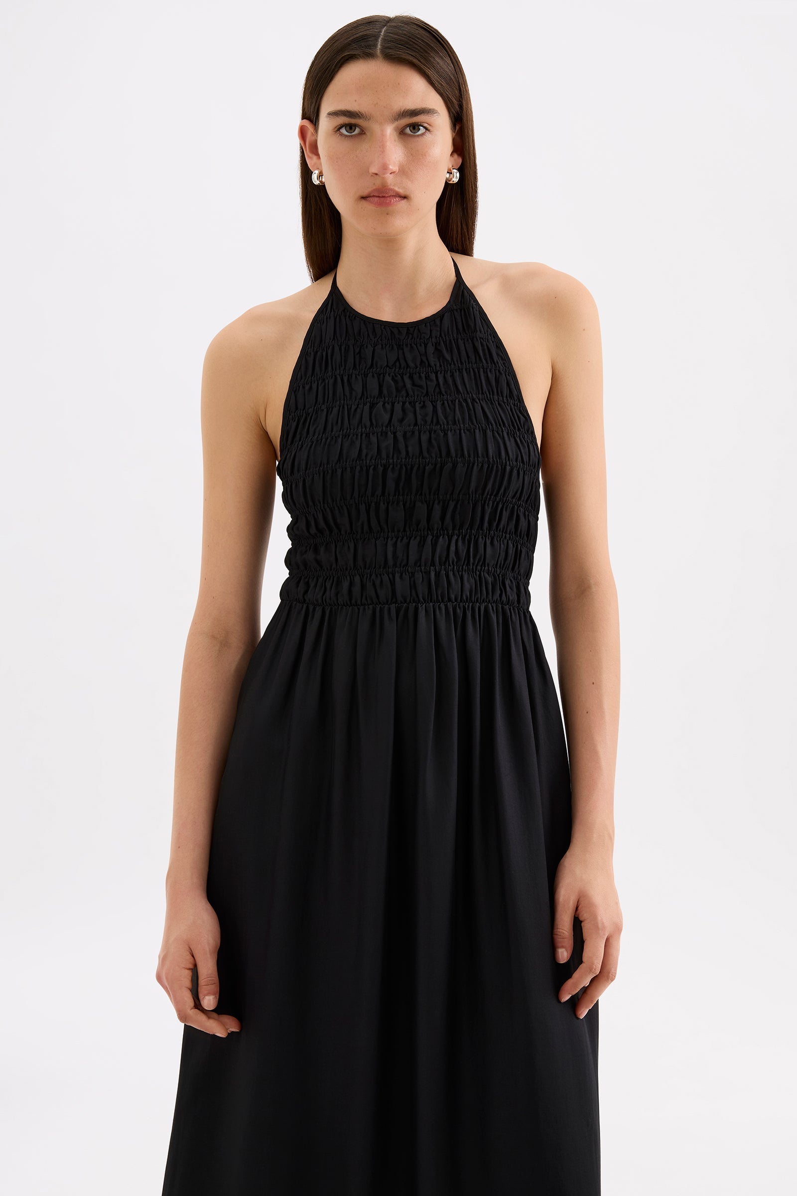 Mira Tencel Maxi Dress Black 