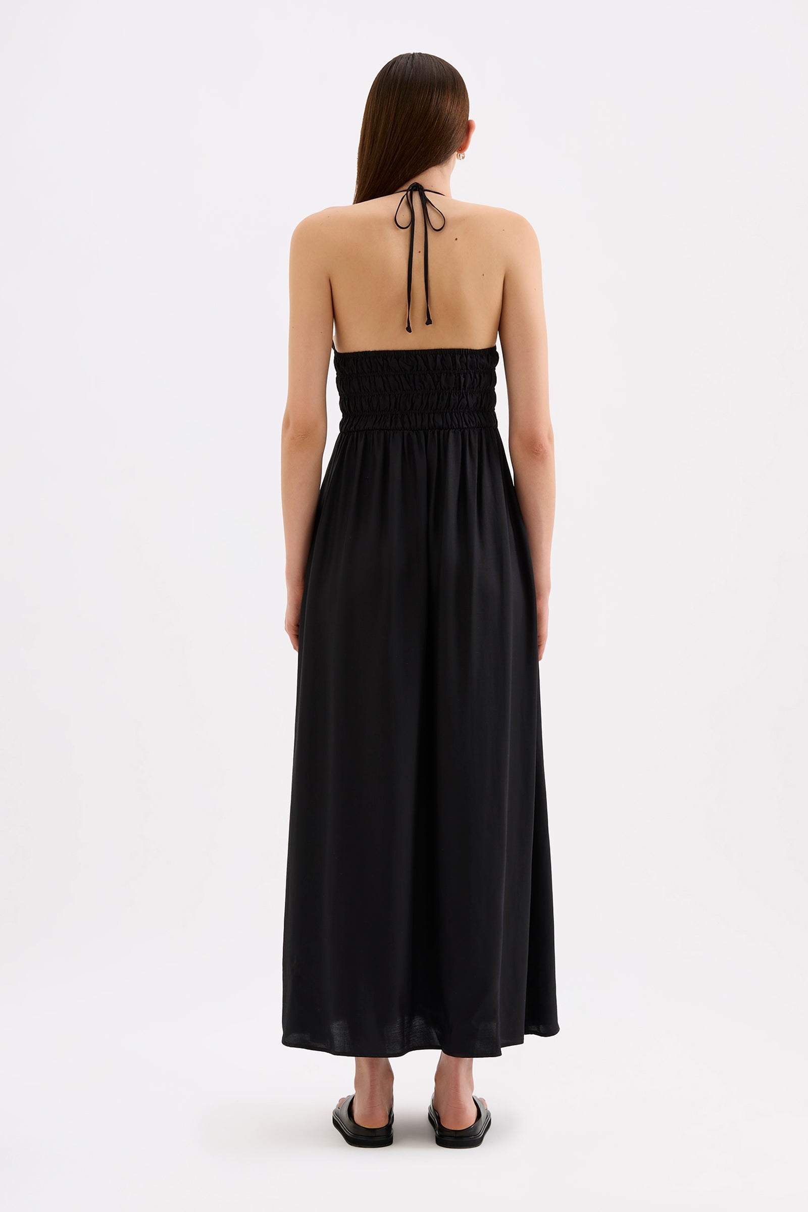 Mira Tencel Maxi Dress Black 
