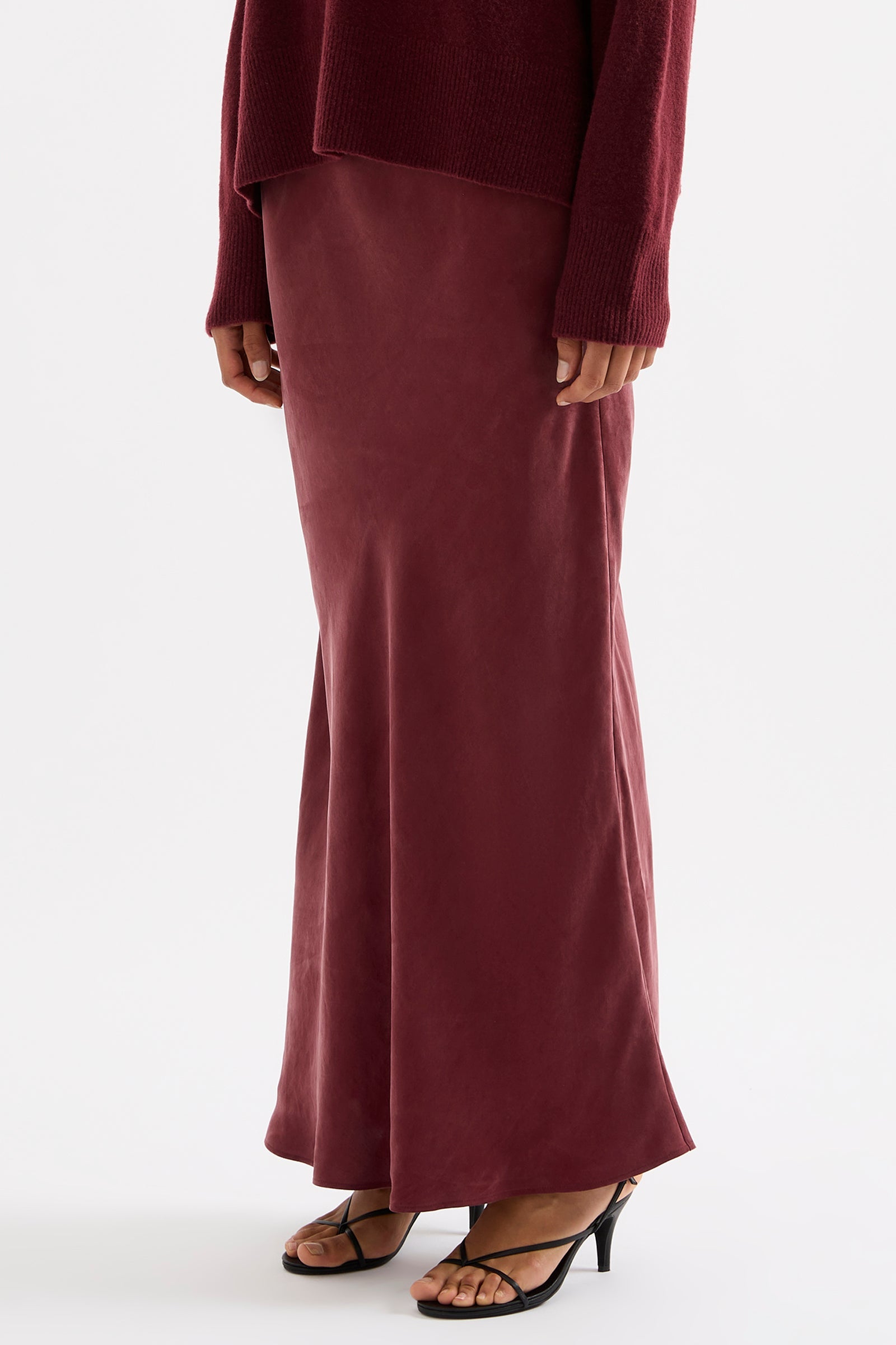 Devin Tencel Maxi Skirt Plum 