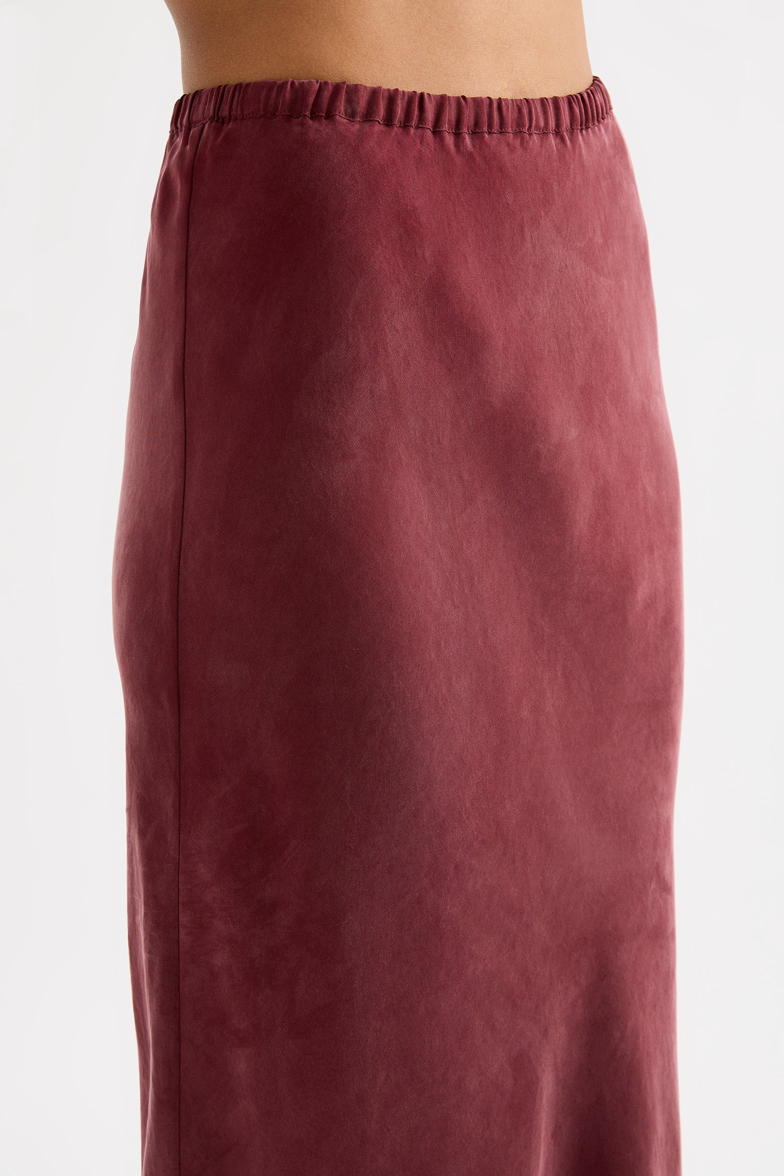 Devin Tencel Maxi Skirt Plum 