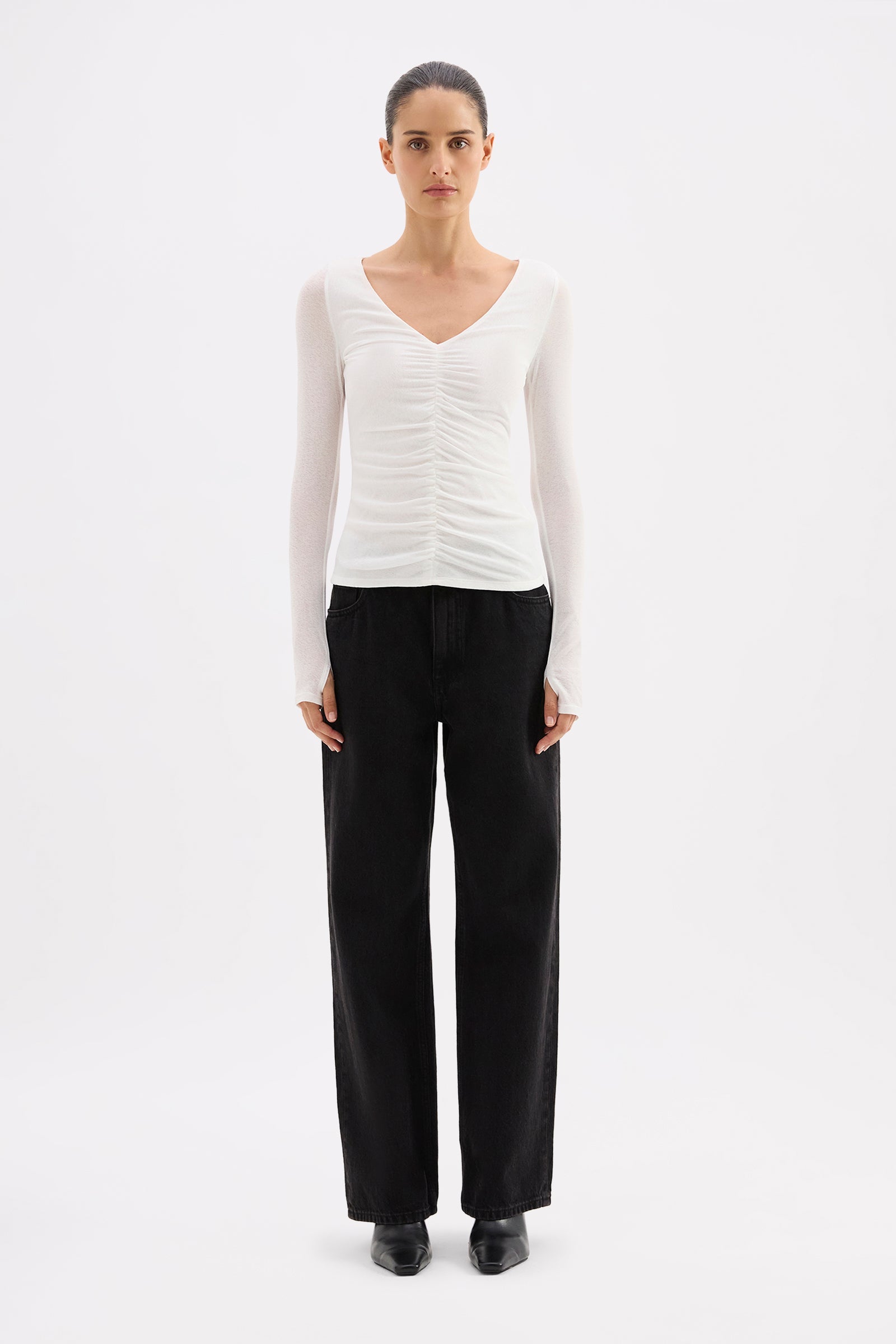 Gigi Mesh Top Salt 
