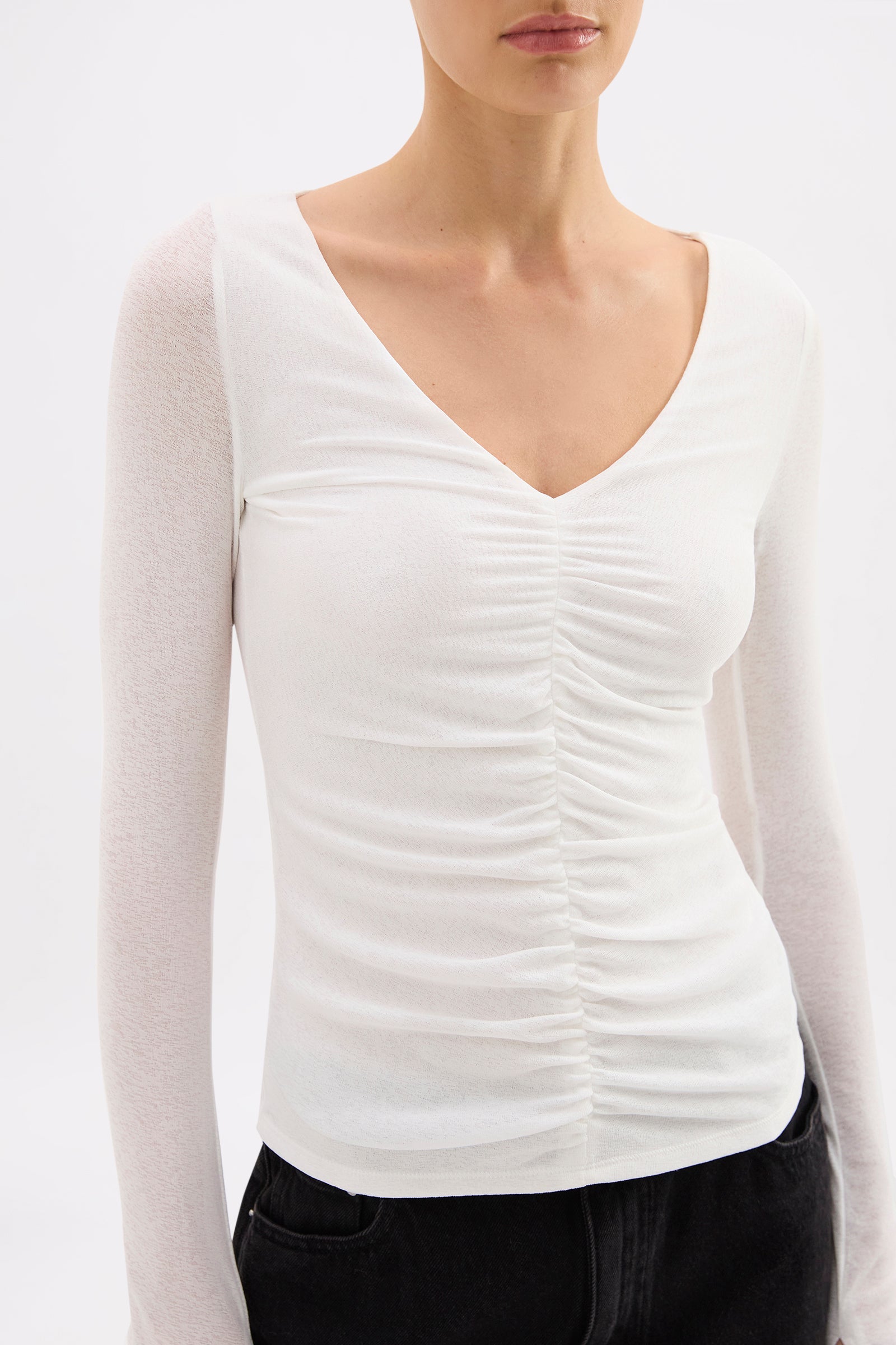 Gigi Mesh Top Salt 