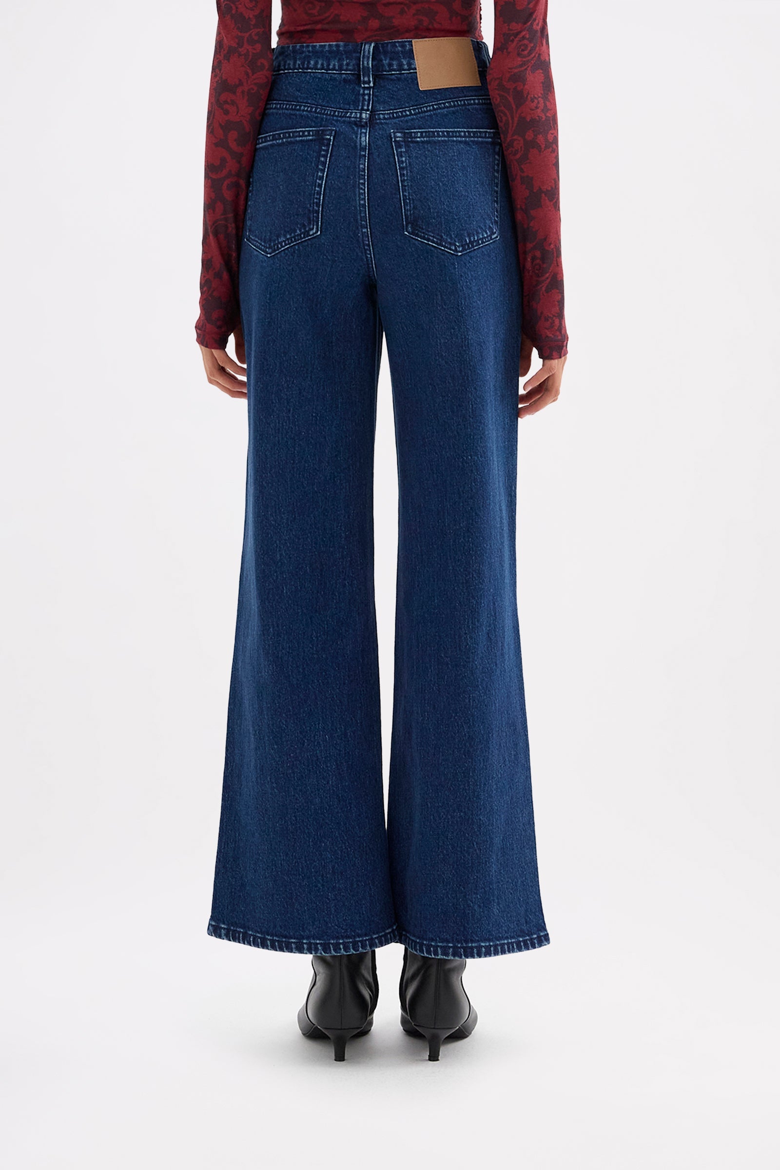 Organic Stretch Wide Leg Jean Lake Blue 