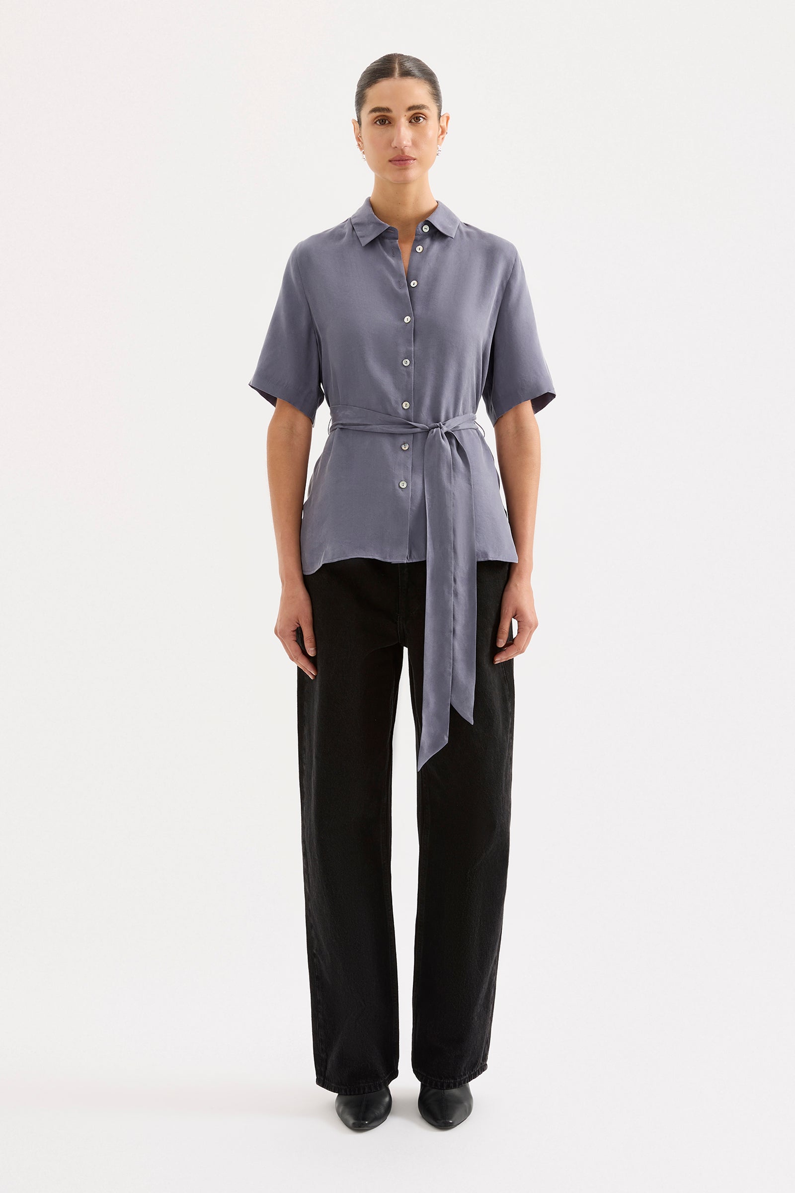 Devin Tencel Shirt Indigo 