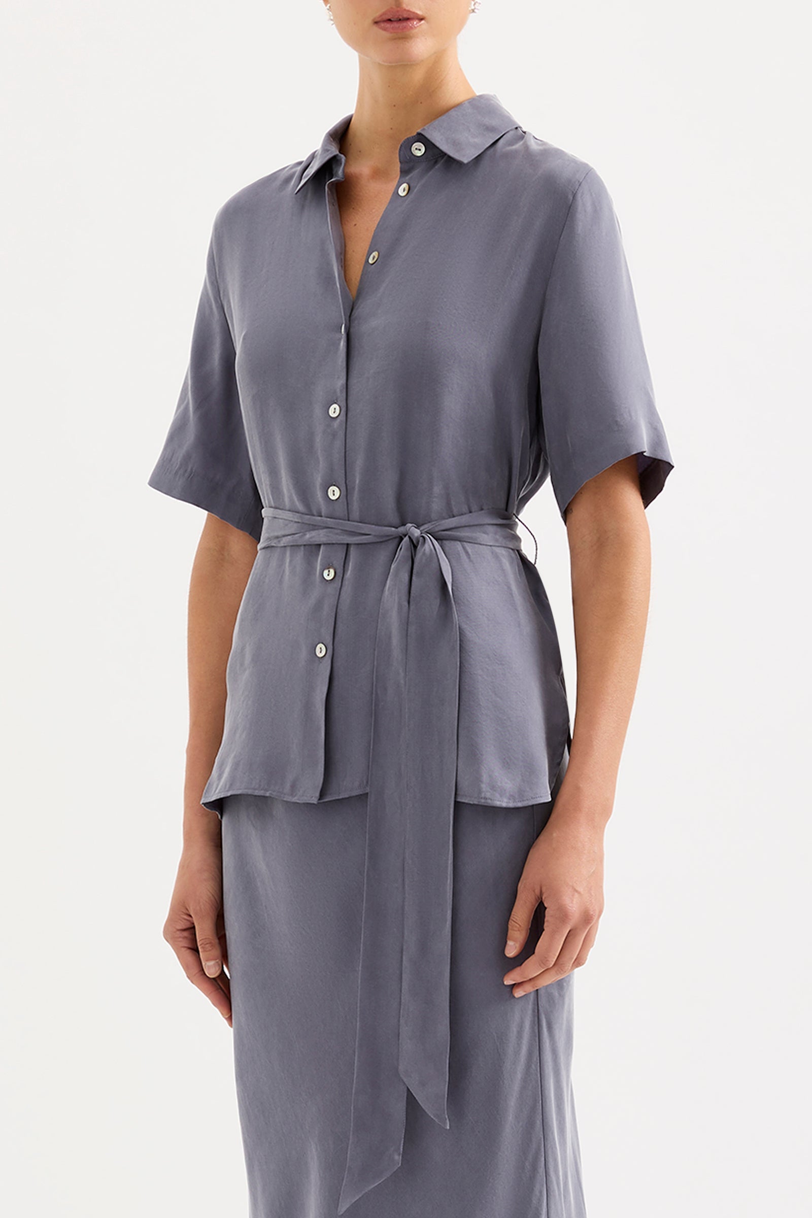Devin Tencel Shirt Indigo 